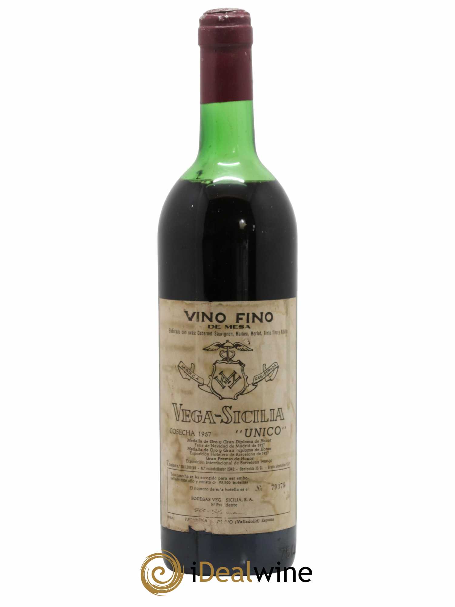 Ribera Del Duero DO Vega Sicilia Unico Famille Alvarez 1967 - Lot de 1 bouteille - 0
