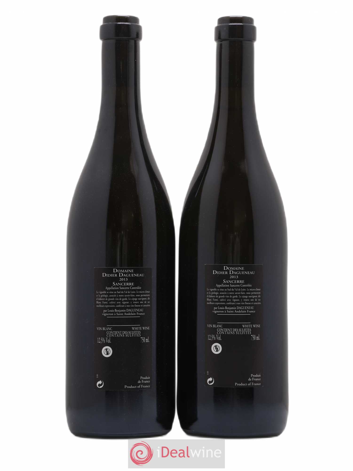 Sancerre Le Mont Damné Chavignol Dagueneau (Domaine Didier - Louis-Benjamin) 2013 - Lot de 2 bouteilles - 1