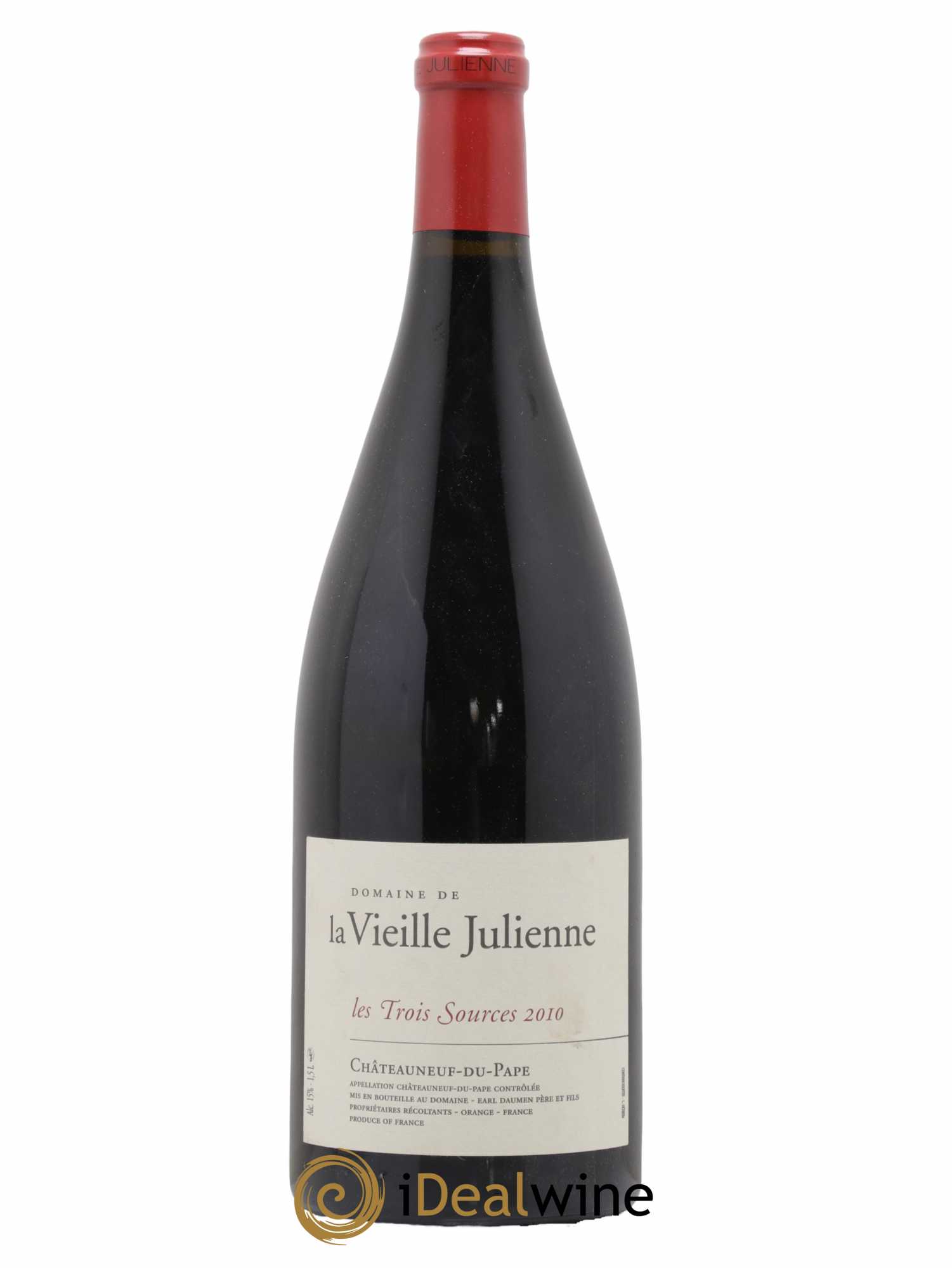 Châteauneuf-du-Pape Vieille Julienne (Domaine de la) Les Trois Sources Jean-Paul Daumen 2010 - Lot de 1 magnum - 0