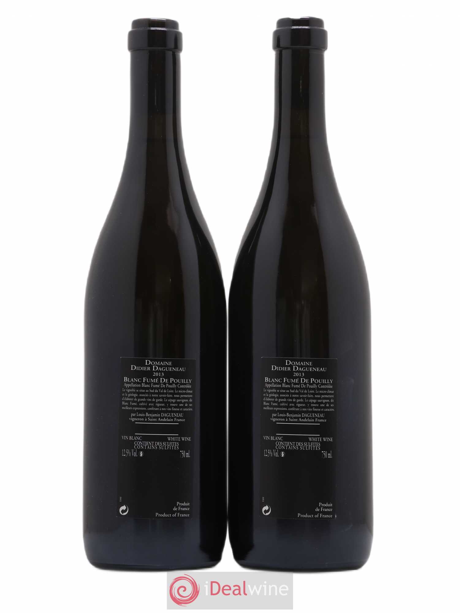 Vin de France (anciennement Pouilly-Fumé) Silex Dagueneau (Domaine Didier - Louis-Benjamin) 2013 - Lot de 2 bouteilles - 1