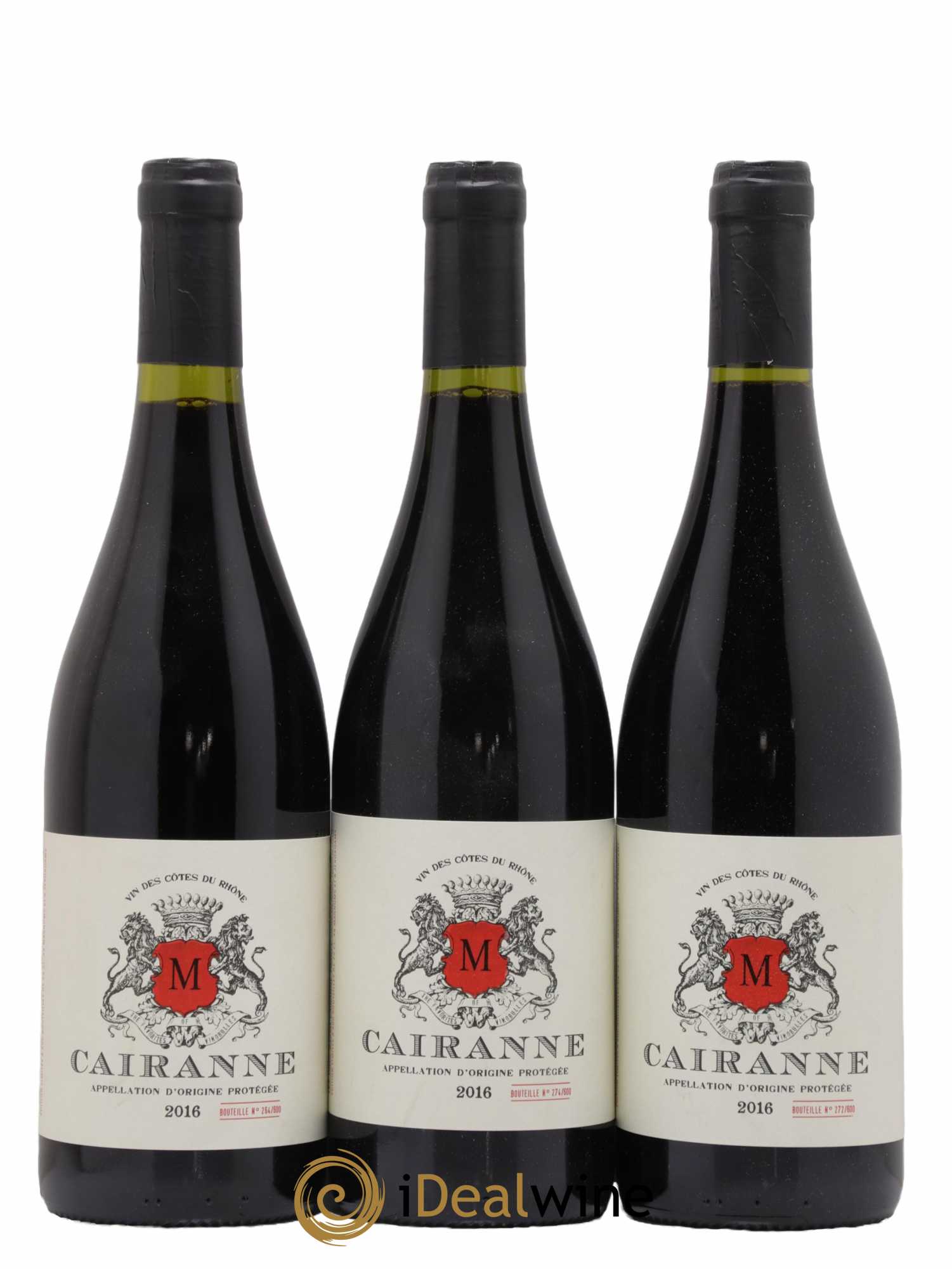 Côtes-du-Rhône-Villages Cairanne P. Jubain 2016 - Lot of 3 bottles - 0