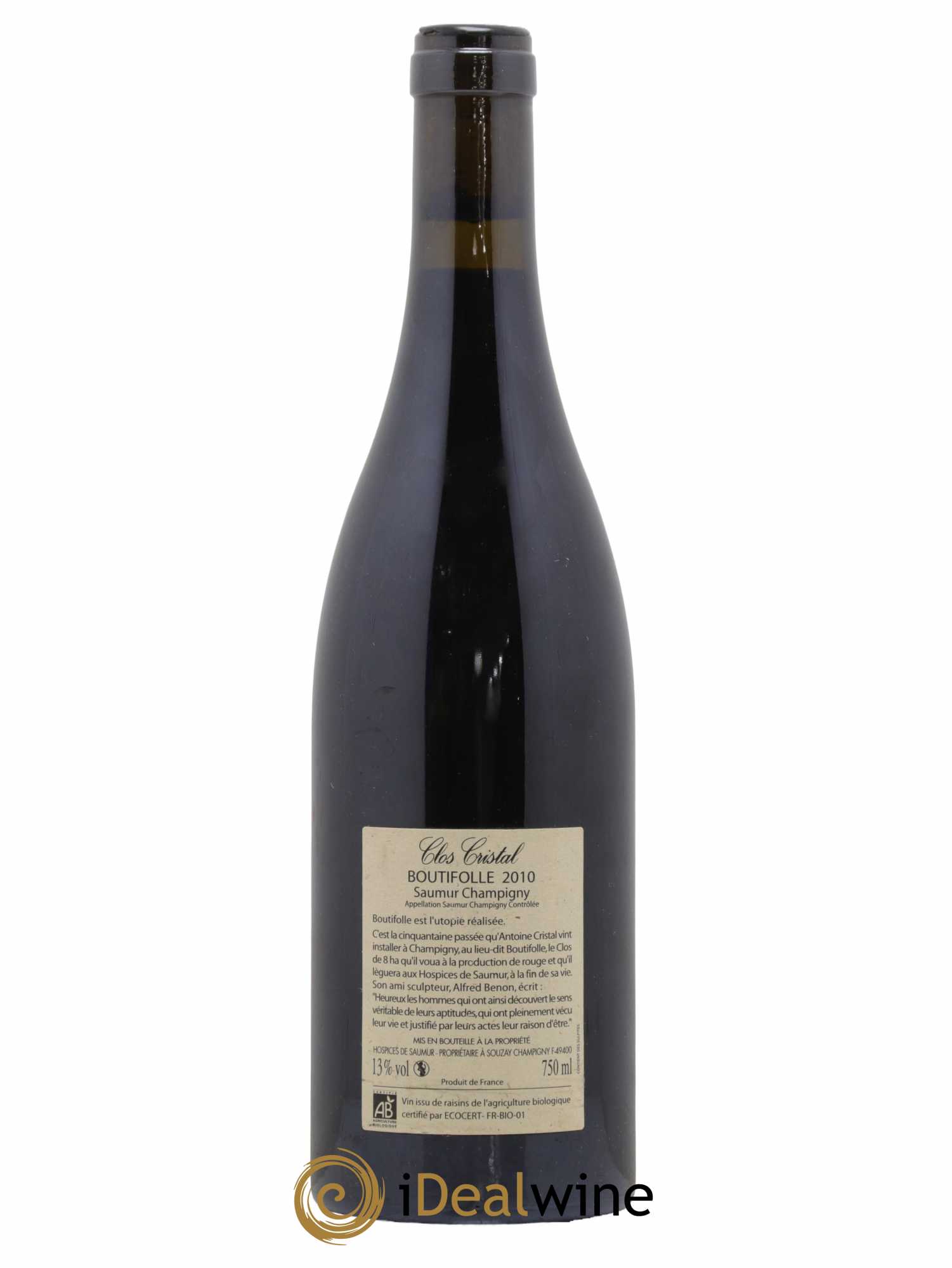 Saumur-Champigny Boutifolle Clos Cristal (Domaine) 2010 - Lot de 1 bouteille - 1