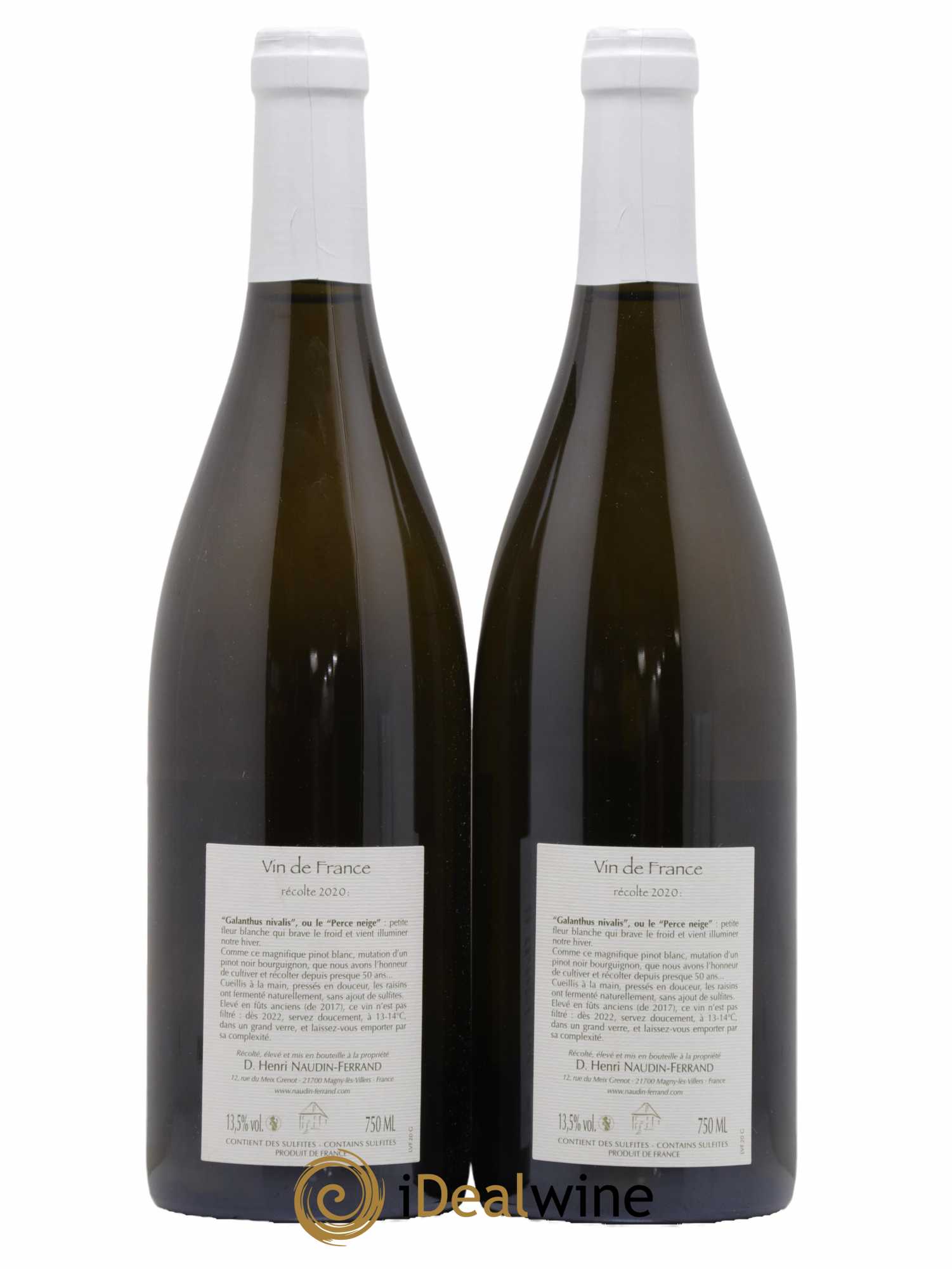 Vin de France Galanthus Nivalis Naudin-Ferrand (Domaine) 2020 - Lot de 2 bouteilles - 1