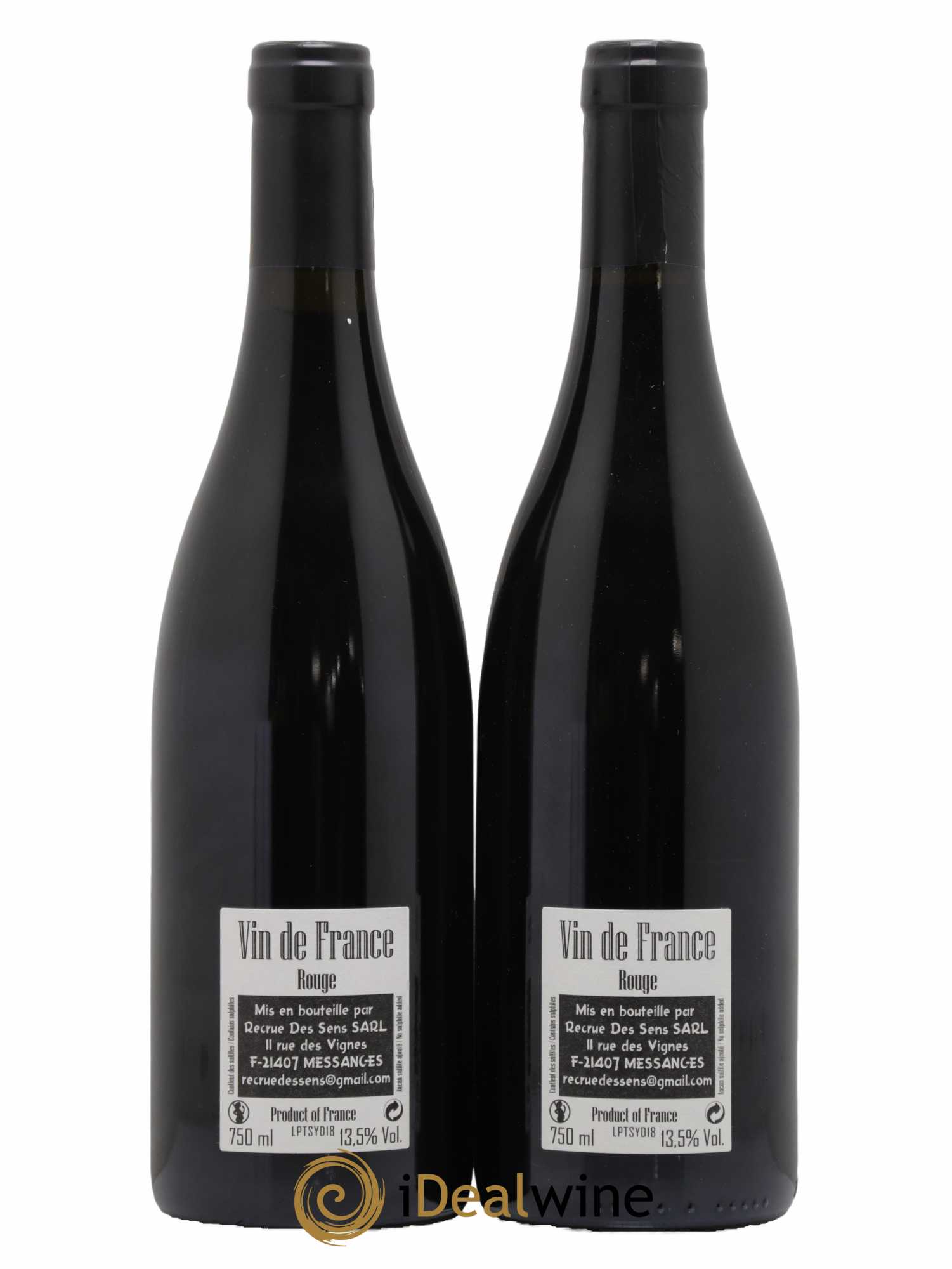 Vin de France Les Ponts Yann Durieux - Recrue des Sens  2018 - Lot de 2 bouteilles - 1