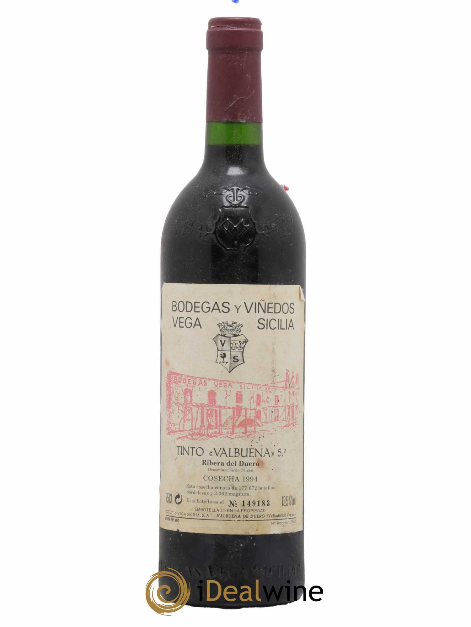 Ribera Del Duero DO Vega Sicilia Valbuena 5 ano Famille Alvarez 1994 - Lot de 1 bouteille - 0