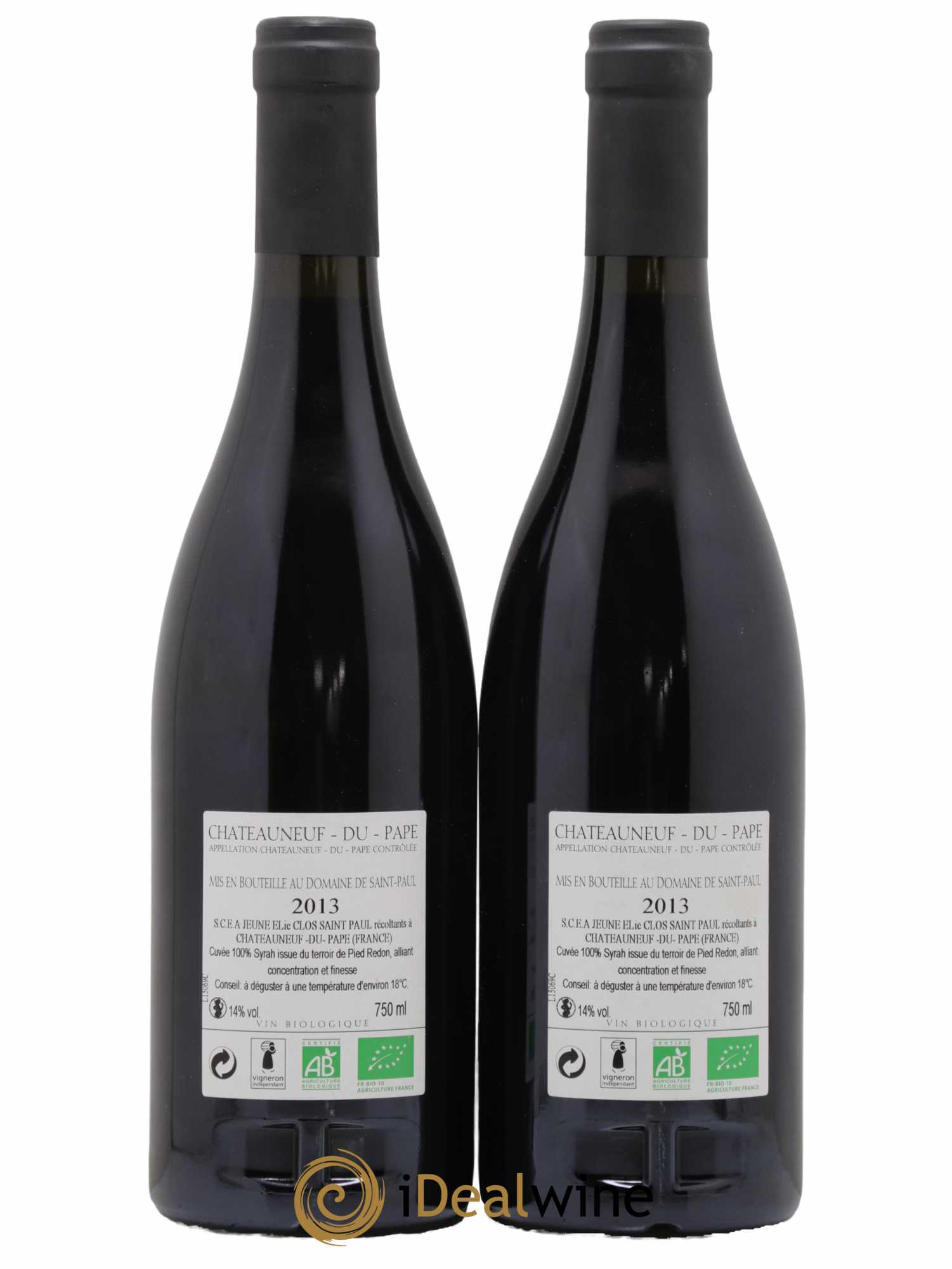 Châteauneuf-du-Pape L'Insolite Domaine Saint Paul 2013 - Lot of 2 bottles - 1
