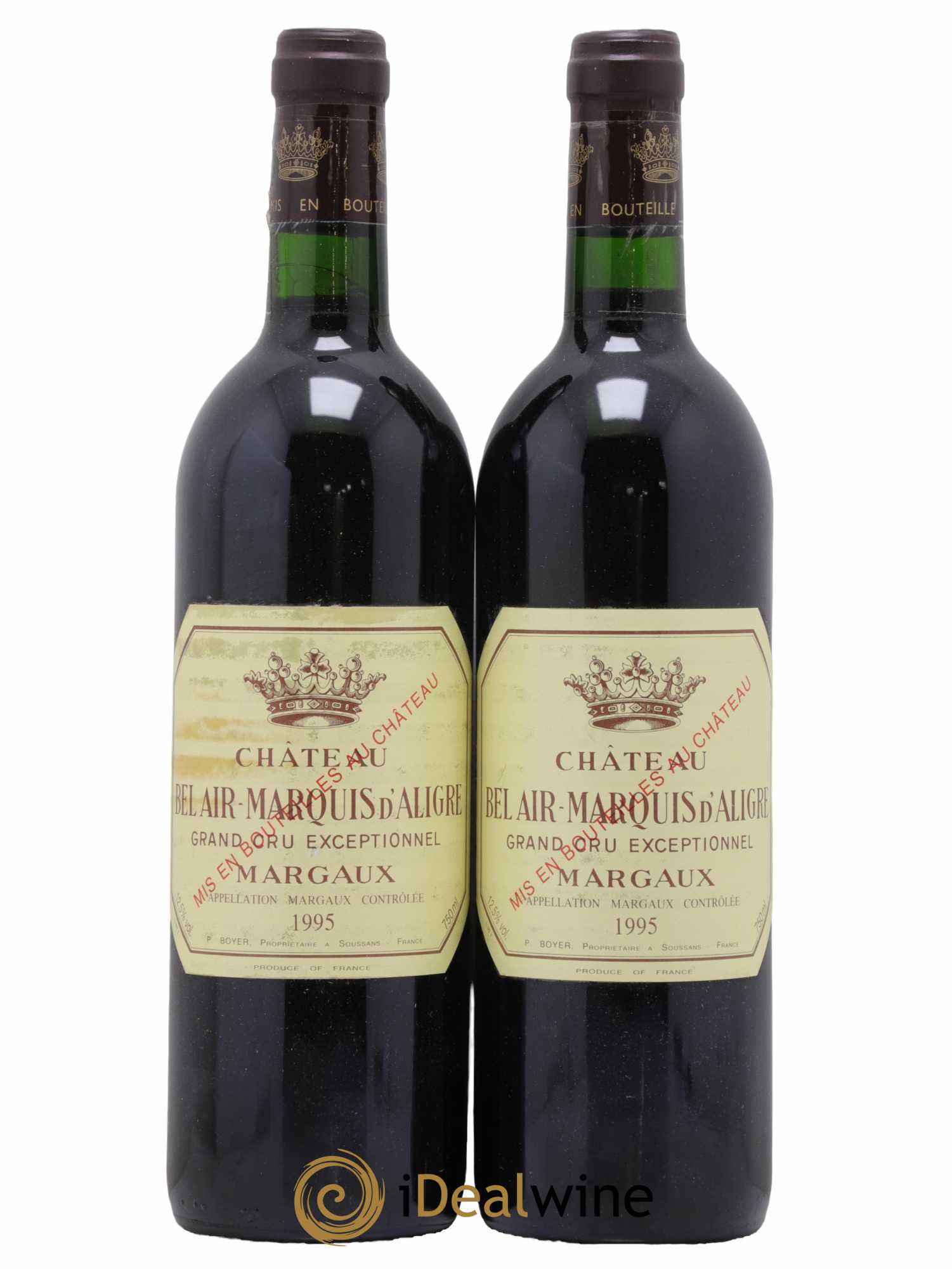 Château Bel Air Marquis d'Aligre 1995 - Lot de 2 bouteilles - 0