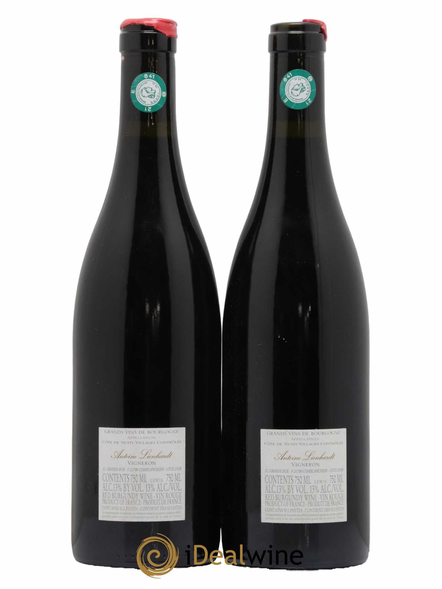 Côte de Nuits-Villages Emphase Antoine Lienhardt 2016 - Lot de 2 bouteilles - 1