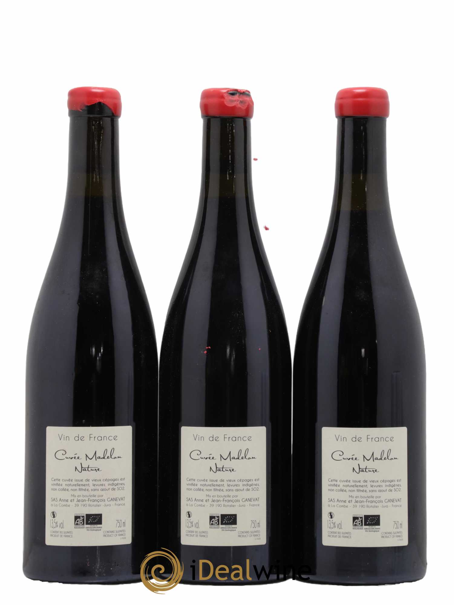 Vin de France Madelon Anne et Jean François Ganevat 2015 - Lot de 3 bouteilles - 1