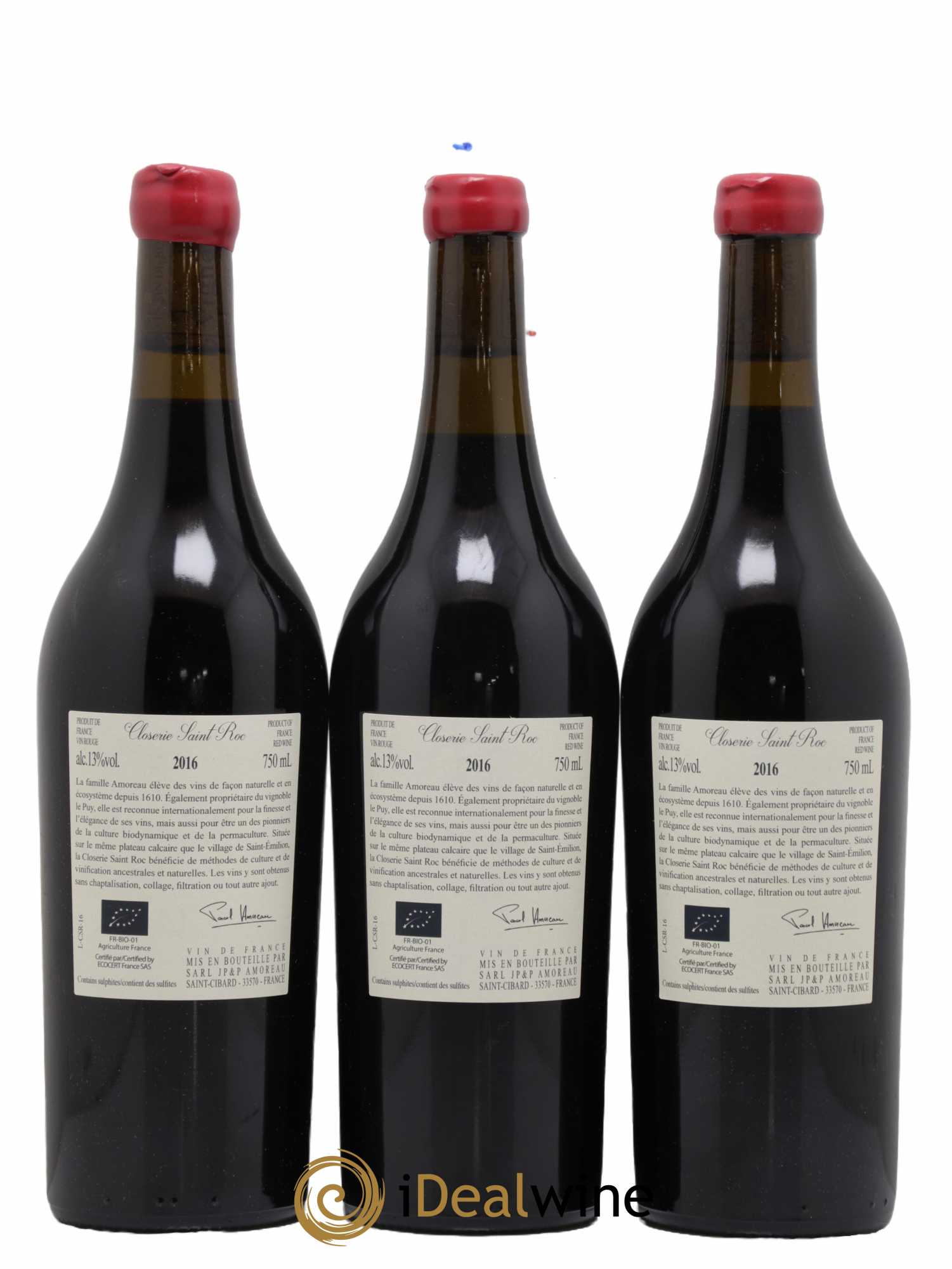 Vin de France Closerie Saint Roc 2016 - Lot de 3 bouteilles - 1