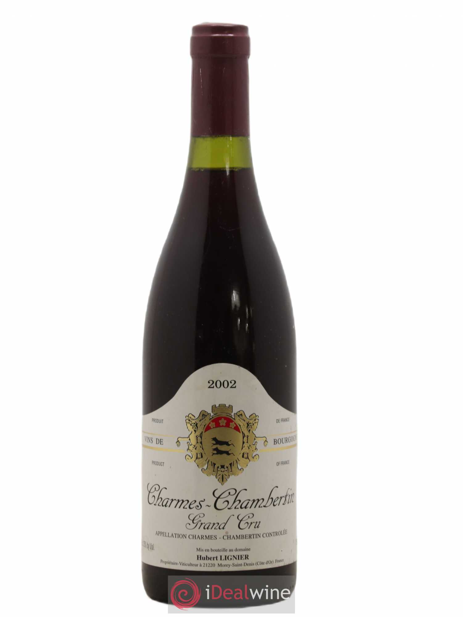 Charmes-Chambertin Grand Cru Hubert Lignier (Domaine) 2002 - Lot de 1 bouteille - 0