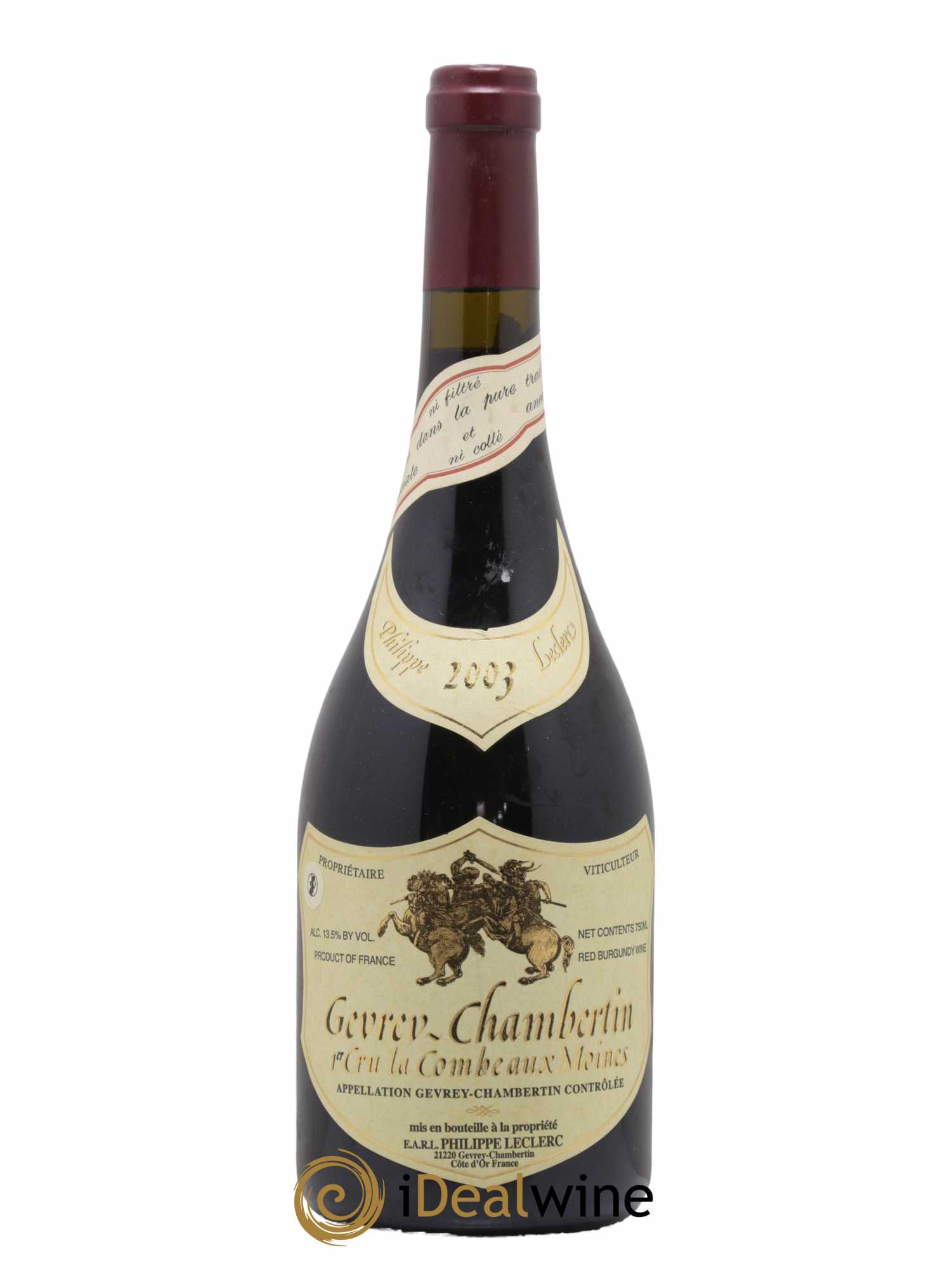 Gevrey-Chambertin 1er Cru La Combe aux Moines Philippe Leclerc 2003 - Lot of 1 bottle - 0