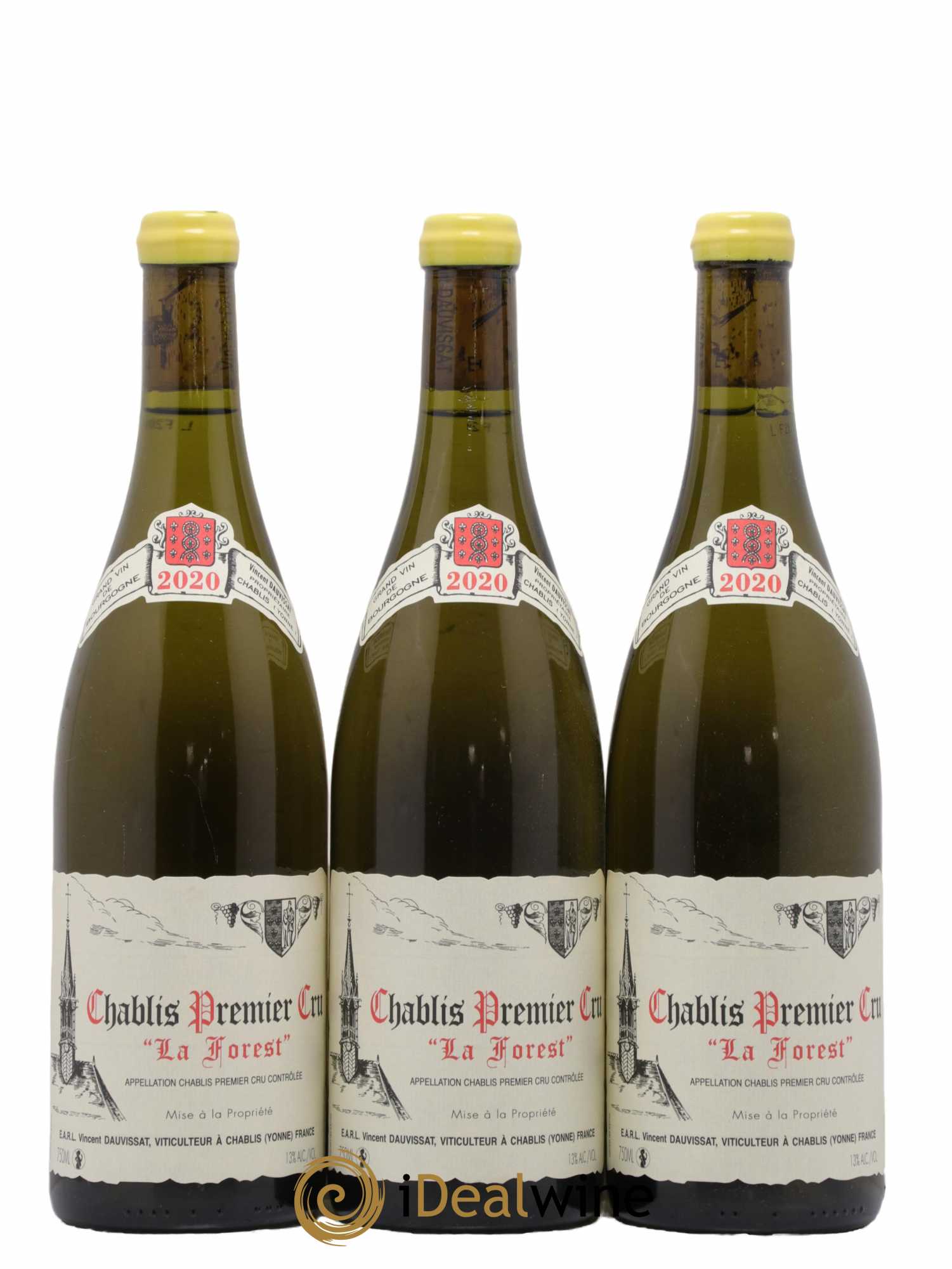 Chablis 1er Cru La Forest Vincent Dauvissat (Domaine) 2020 - Lot de 3 bouteilles - 0