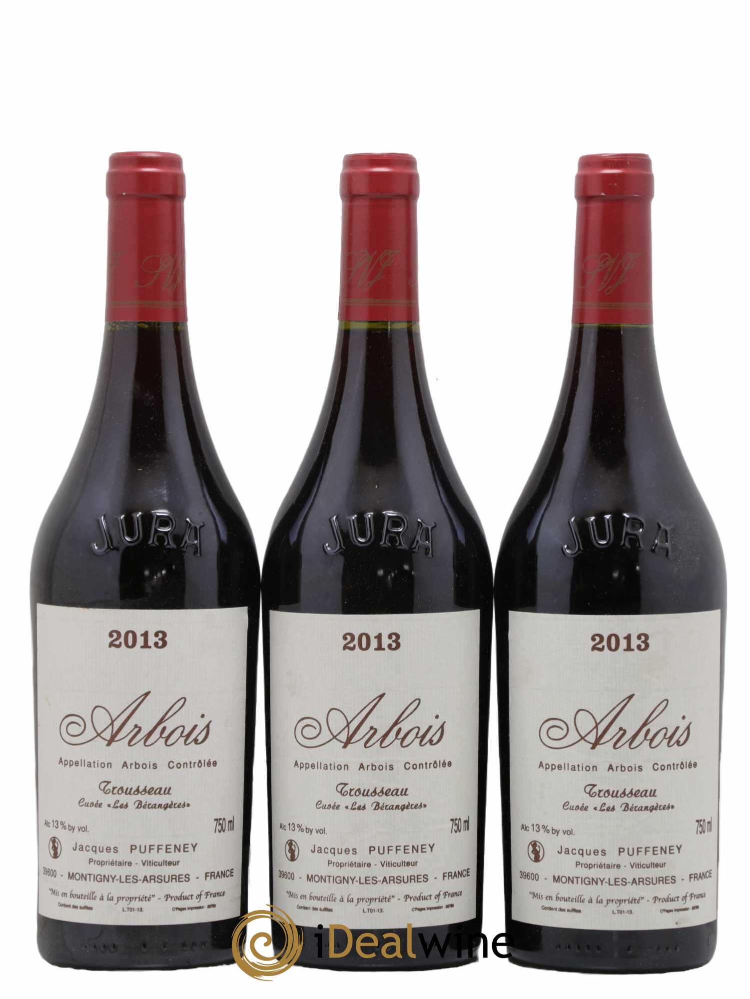 Arbois Trousseau Cuvée Les Bérangères Jacques Puffeney 2013 - Lot de 3 bouteilles - 0