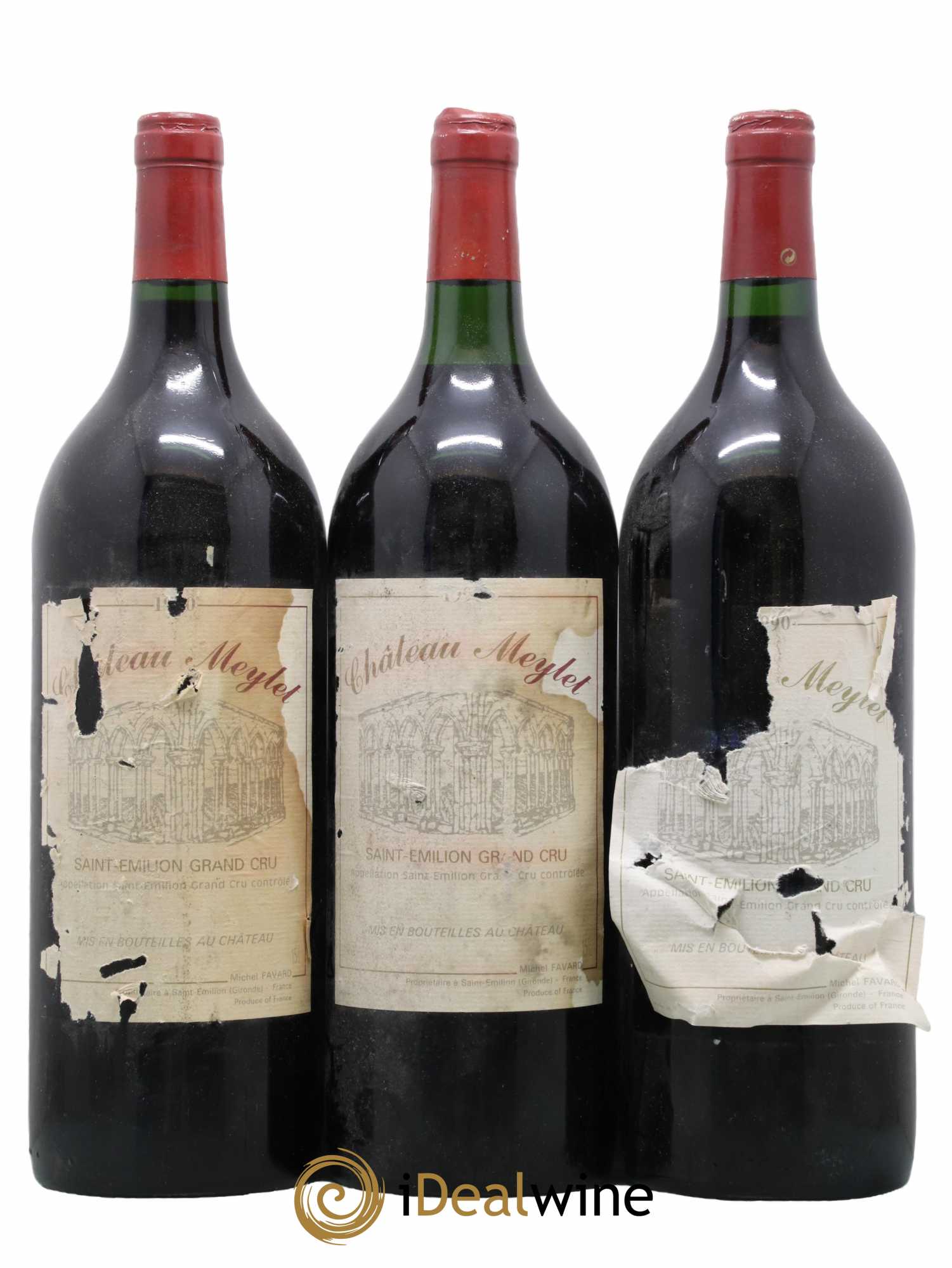 Saint-Émilion Grand Cru Château Meylet 1990 - Lot de 3 magnums - 0