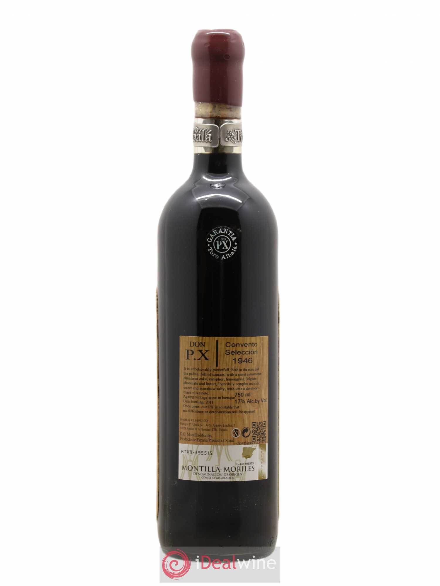 Montilla Moriles Don Px Toro Albala Convento Seleccion 1946 - Posten von 1 Flasche - 1