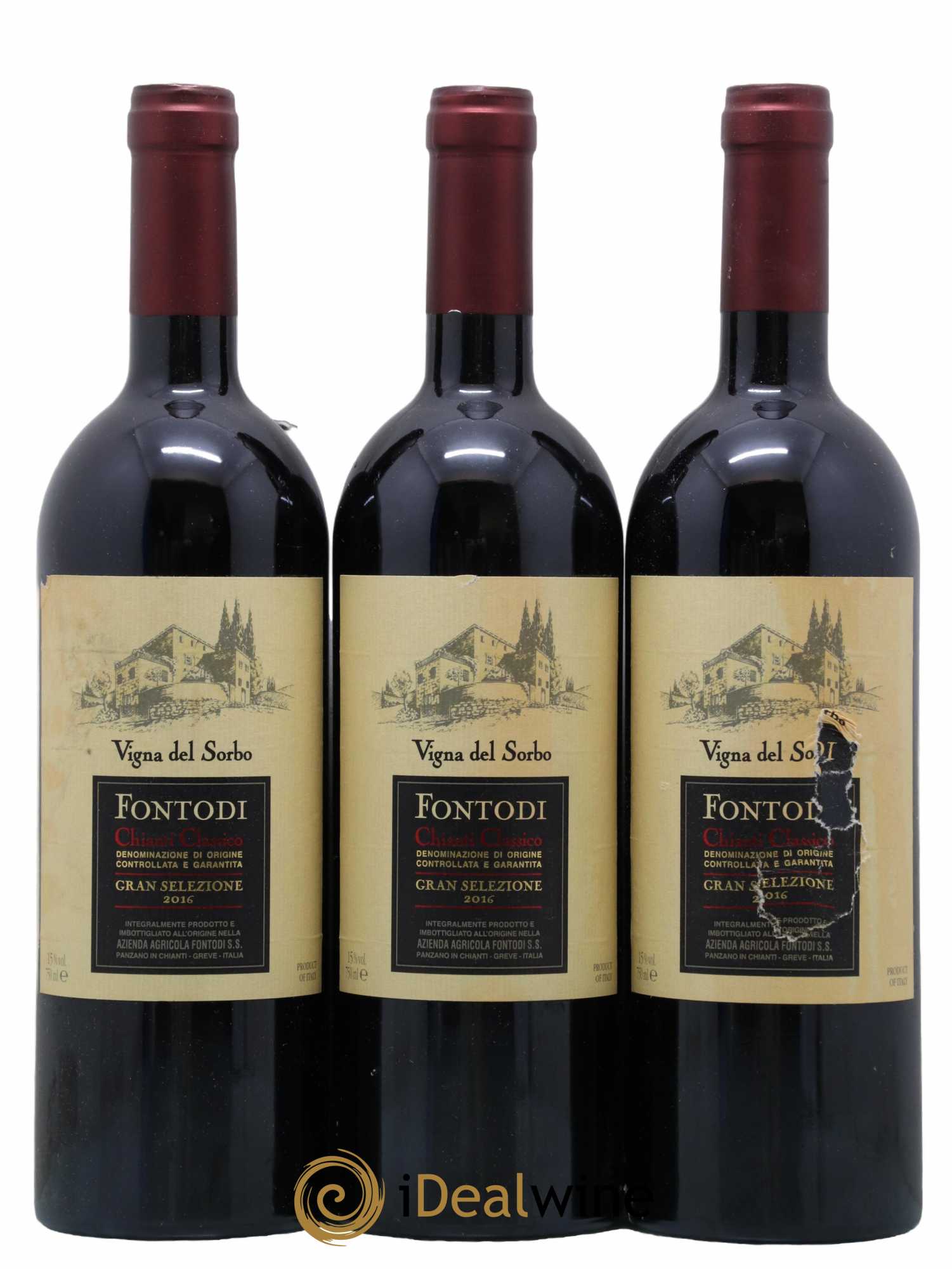 Chianti Classico DOCG Vigna del Sorbo Gran Selezione fontodi 2016 - Lotto di 3 bottiglie - 0
