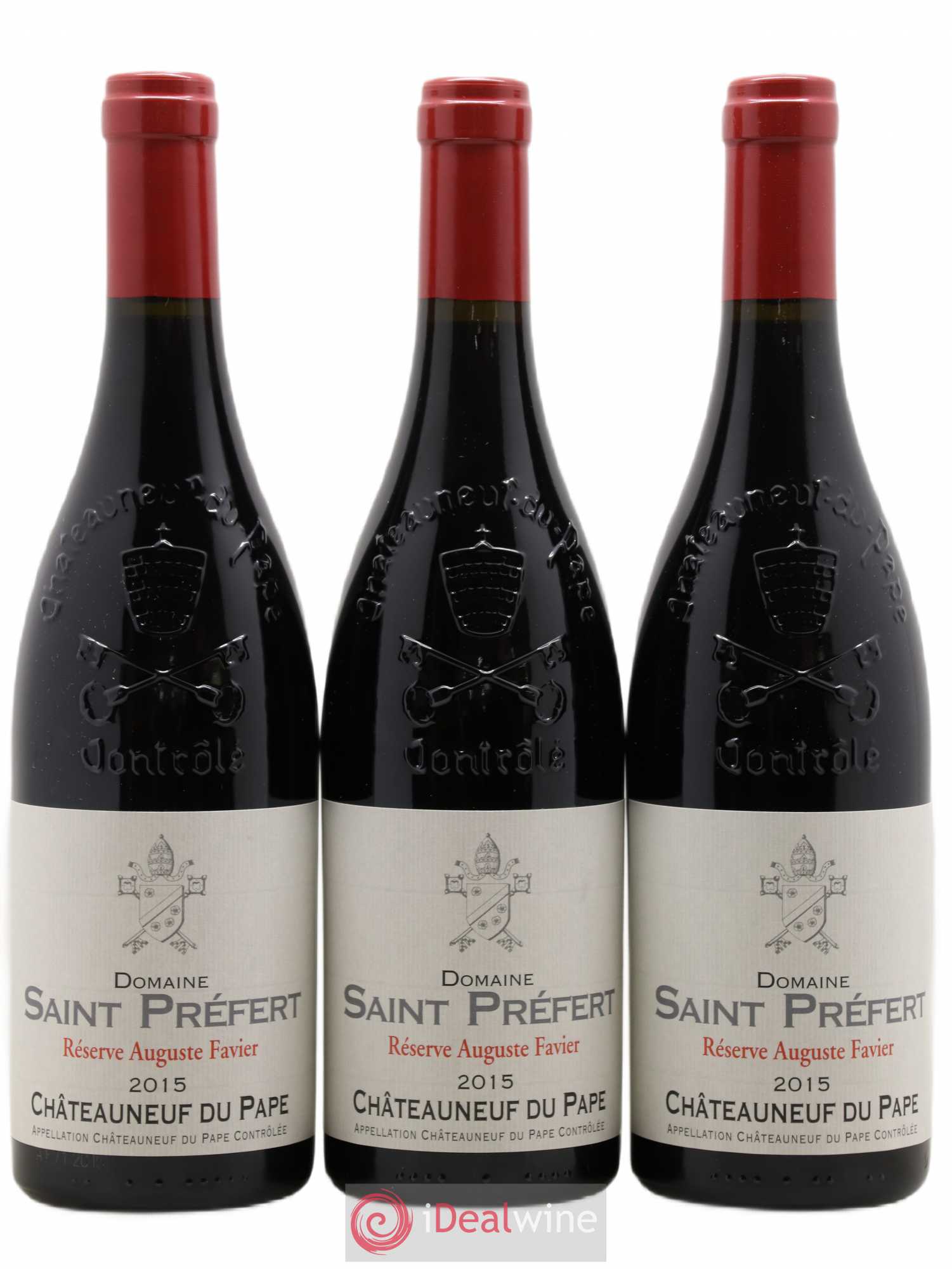 Châteauneuf-du-Pape Saint Prefert Reserve Auguste Favier 2015 - Lot de 3 bouteilles - 0