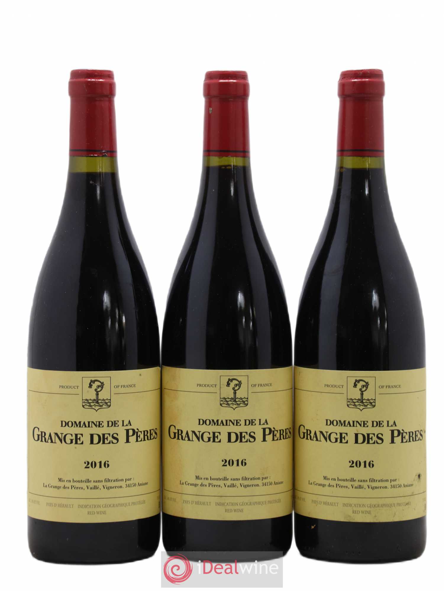 Pays d'Hérault Grange des Pères Laurent Vaillé 2016 - Lot de 3 bouteilles - 0