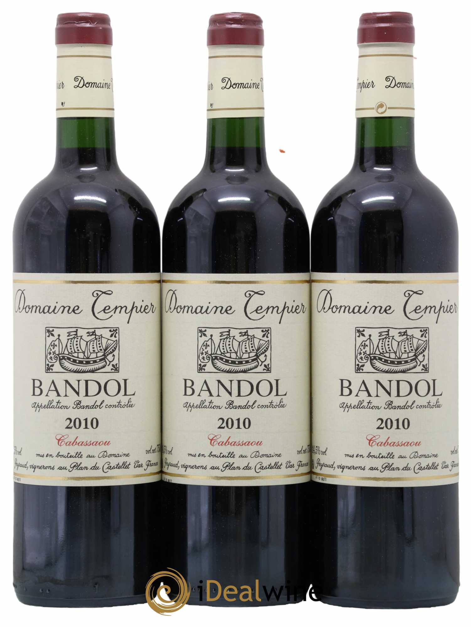 Bandol Domaine Tempier Cuvée Cabassaou Famille Peyraud 2010 - Lot de 3 bouteilles - 0