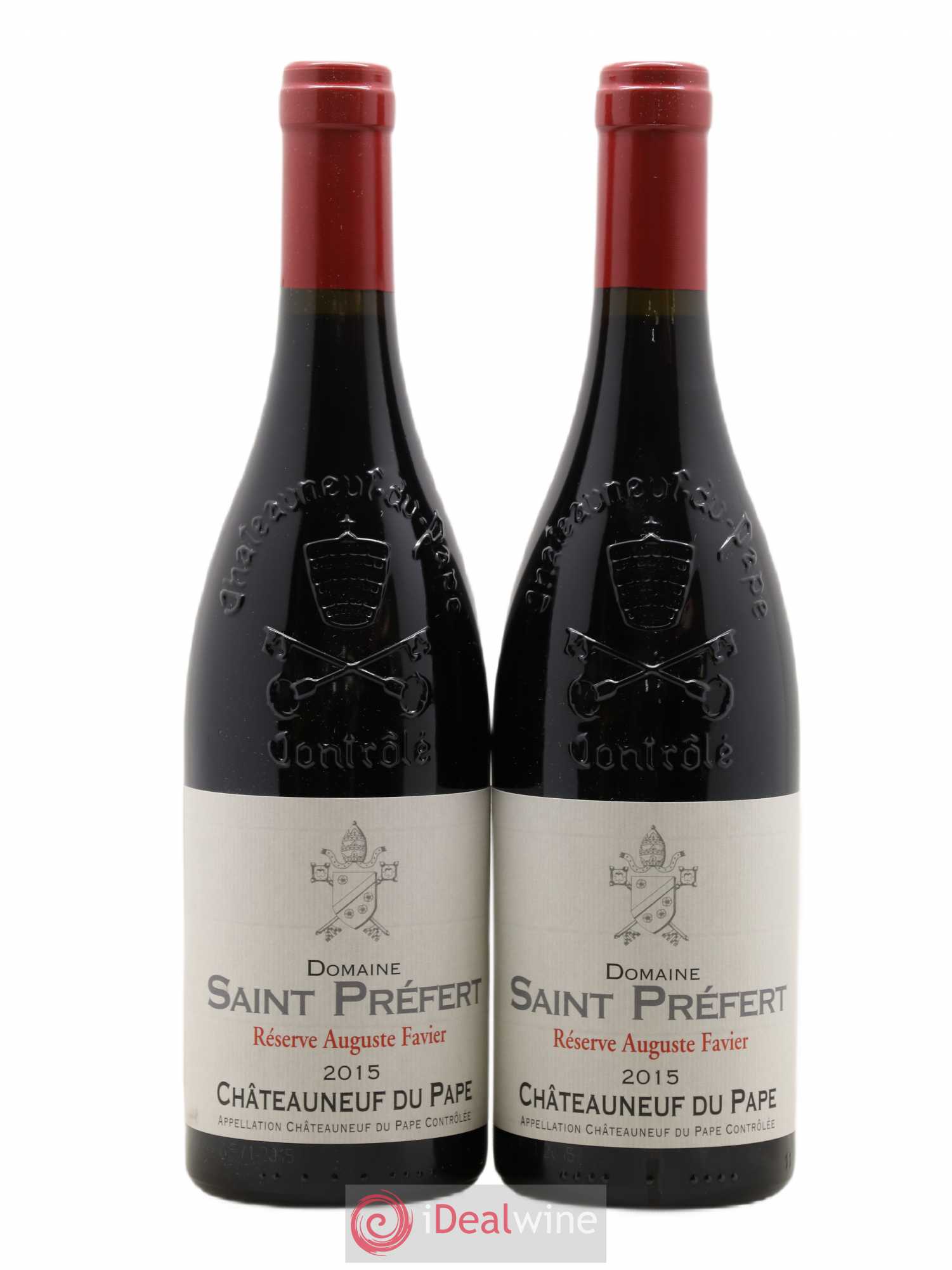 Châteauneuf-du-Pape Saint Prefert Reserve Auguste Favier 2015 - Lot de 2 bouteilles - 0