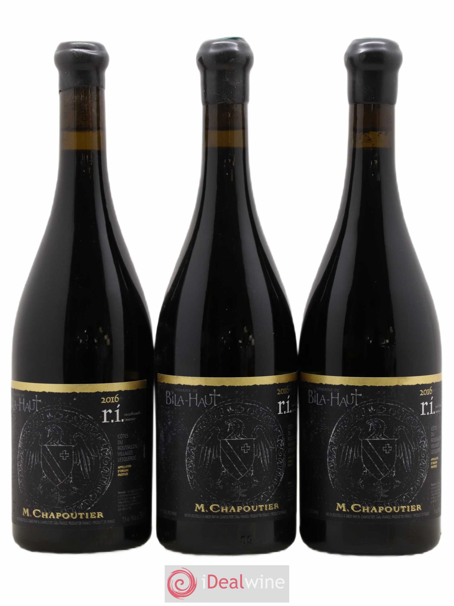 Côtes-du-Roussillon Villages Lesquerde Bila-Haut (Domaine) R.I Rectificando Invenies Chapoutier 2016 - Lot de 3 bouteilles - 0