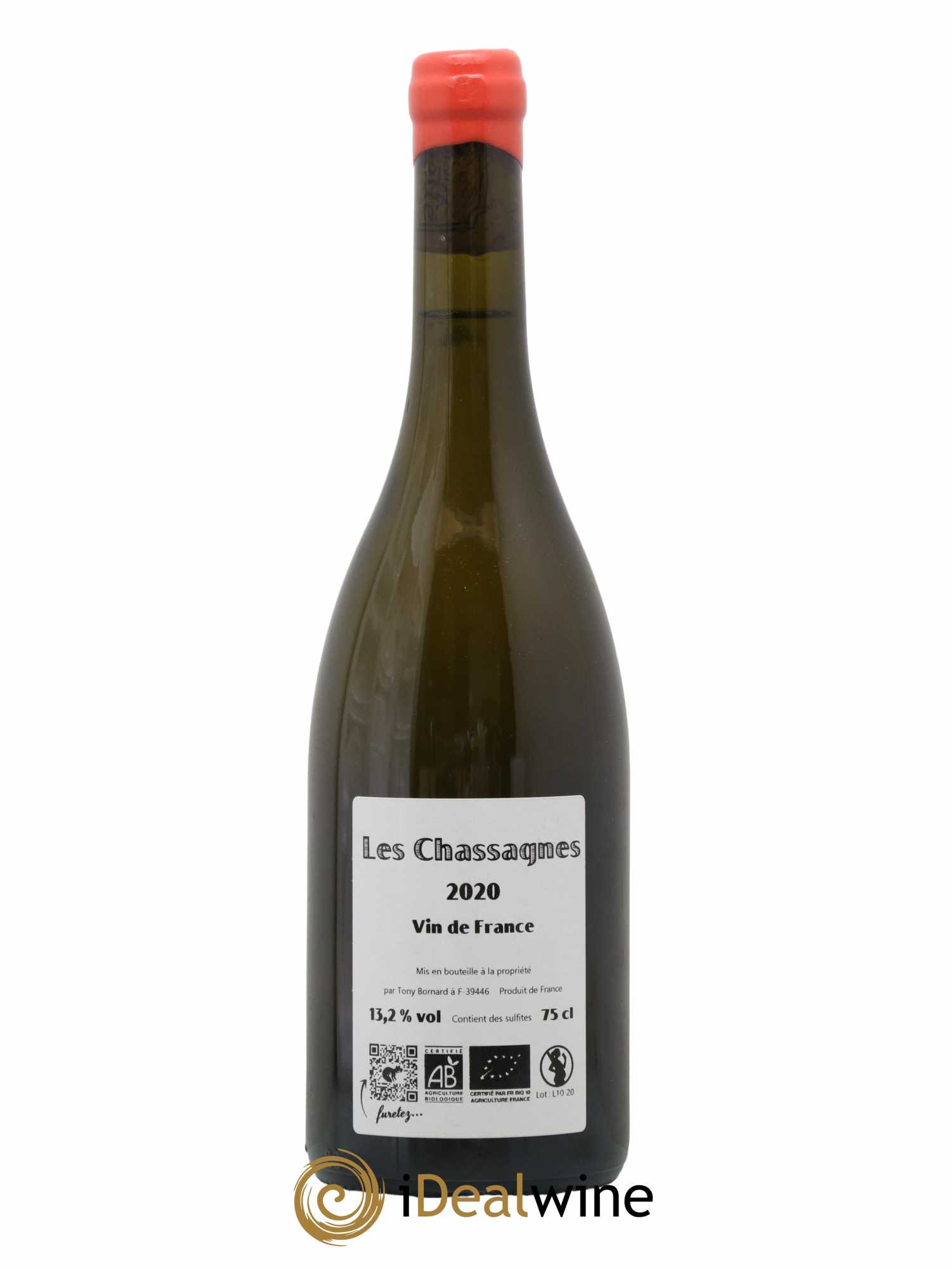 Côtes du Jura Les Chassagnes Savagnin Ouillé Bornard 2020 - Lot de 1 bouteille - 1
