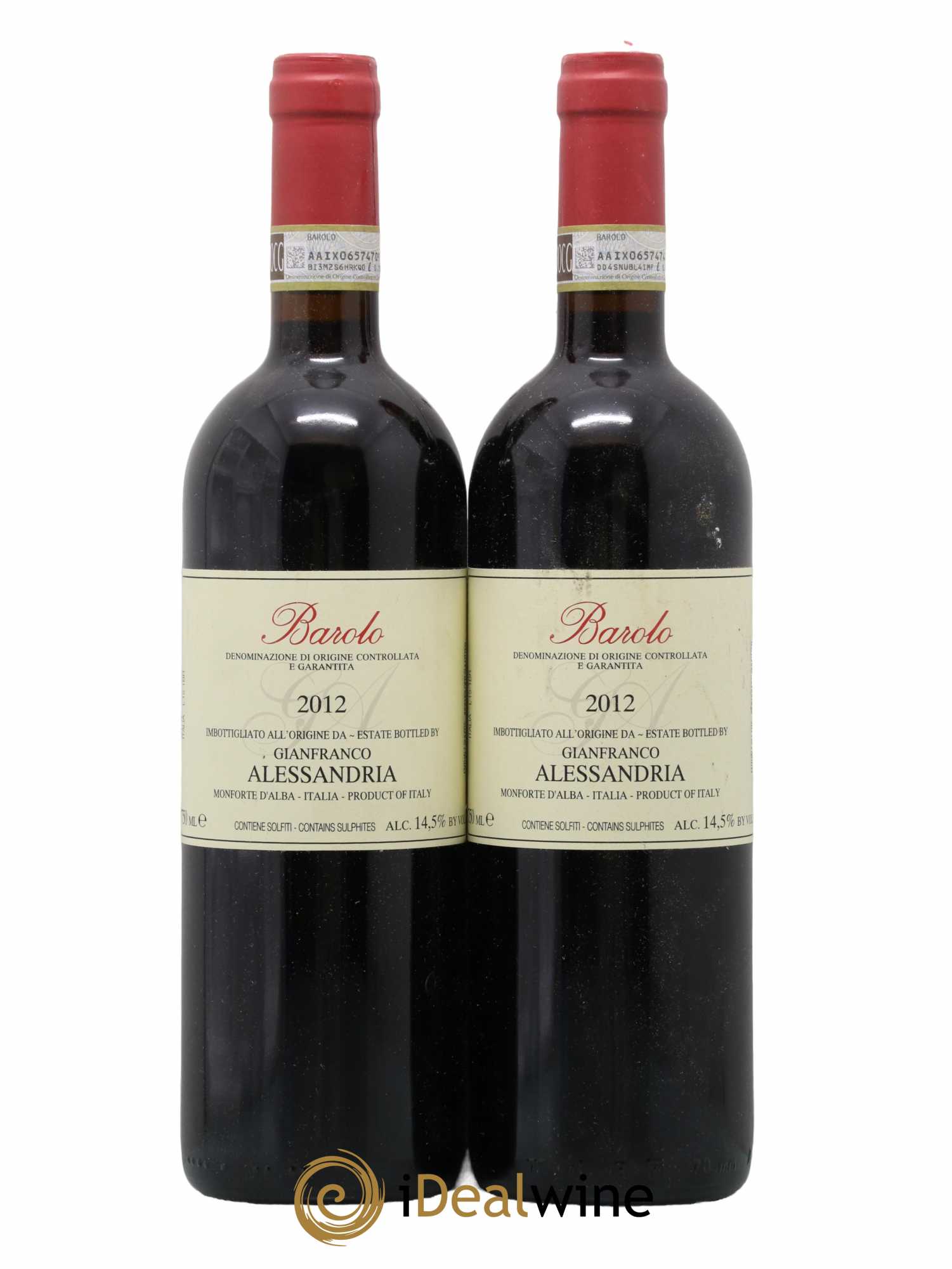 Barolo Gianfranco Allessandria 2012 - Lot de 2 bouteilles - 0