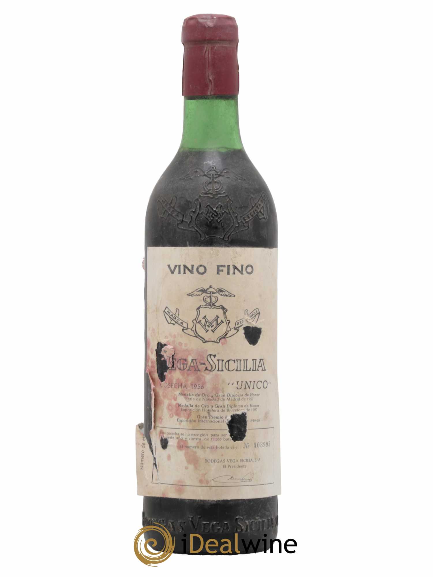 Ribera Del Duero DO Vega Sicilia Unico Famille Alvarez 1956 - Lot de 1 bouteille - 0