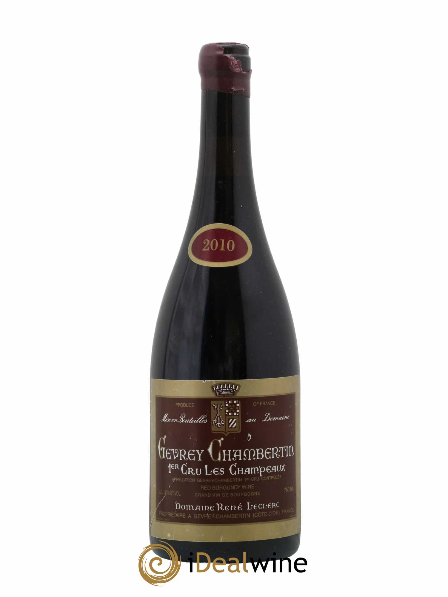 Gevrey-Chambertin 1er Cru Les Champeaux René Leclerc 2010 - Lot de 1 bouteille - 0