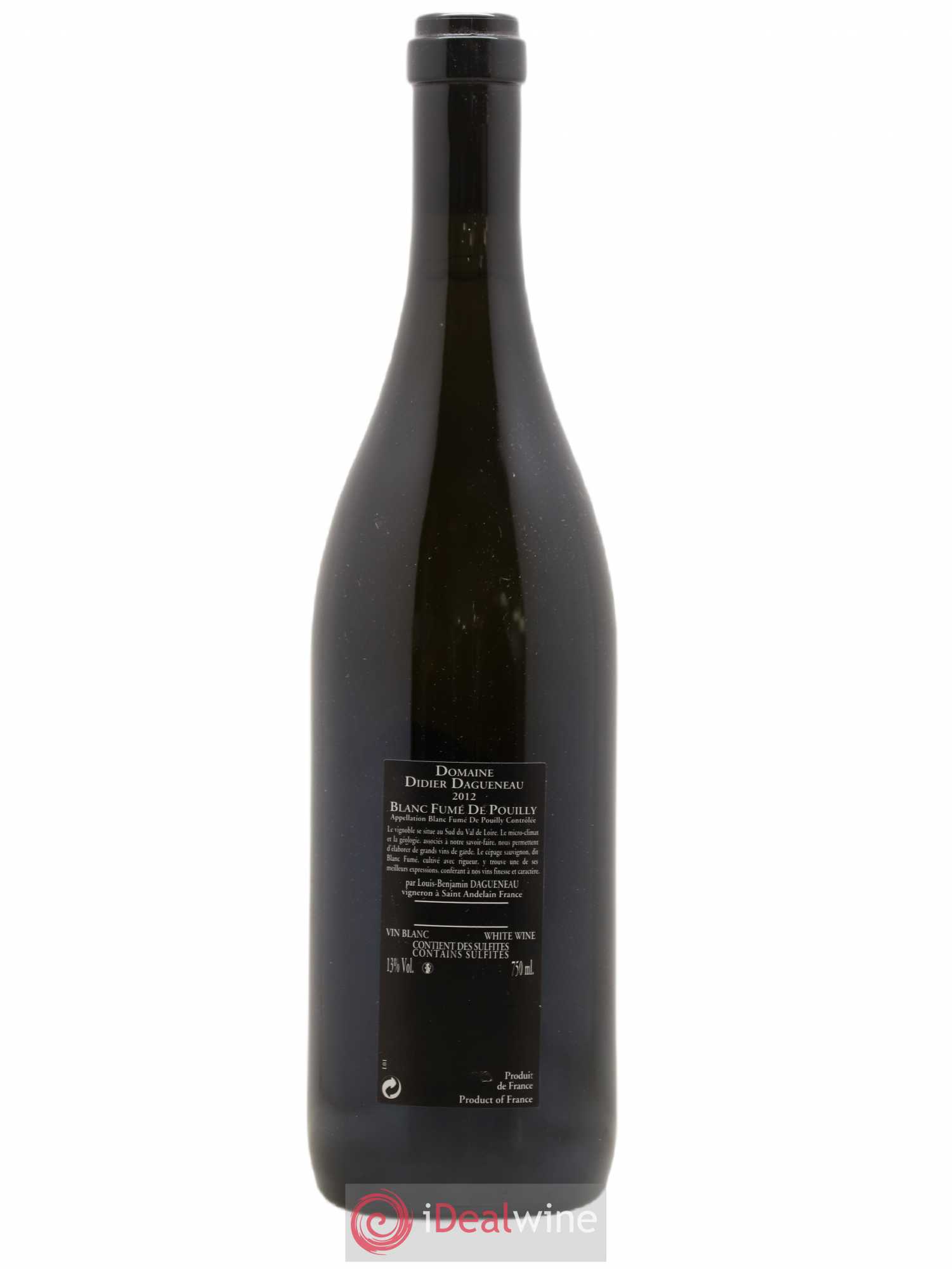 Vin de France (anciennement Pouilly-Fumé) Silex Dagueneau (Domaine Didier - Louis-Benjamin) 2012 - Lot de 1 bouteille - 1