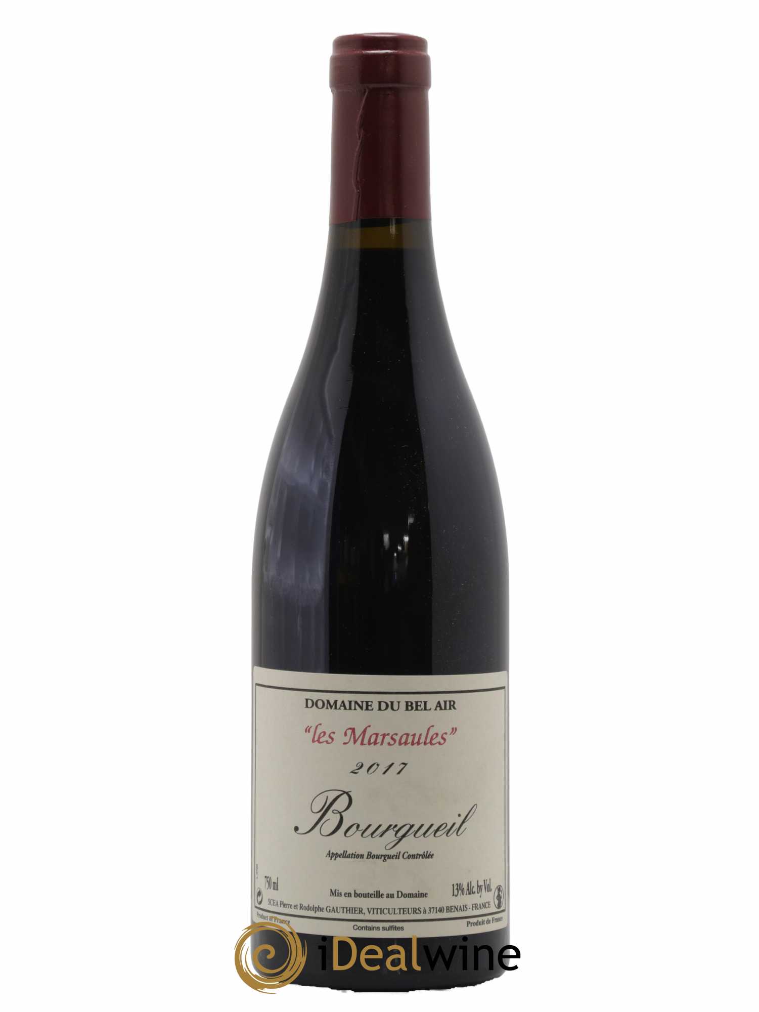 Bourgueil Marsaules Domaine du Bel Air 2017 - Lot de 1 bouteille - 0