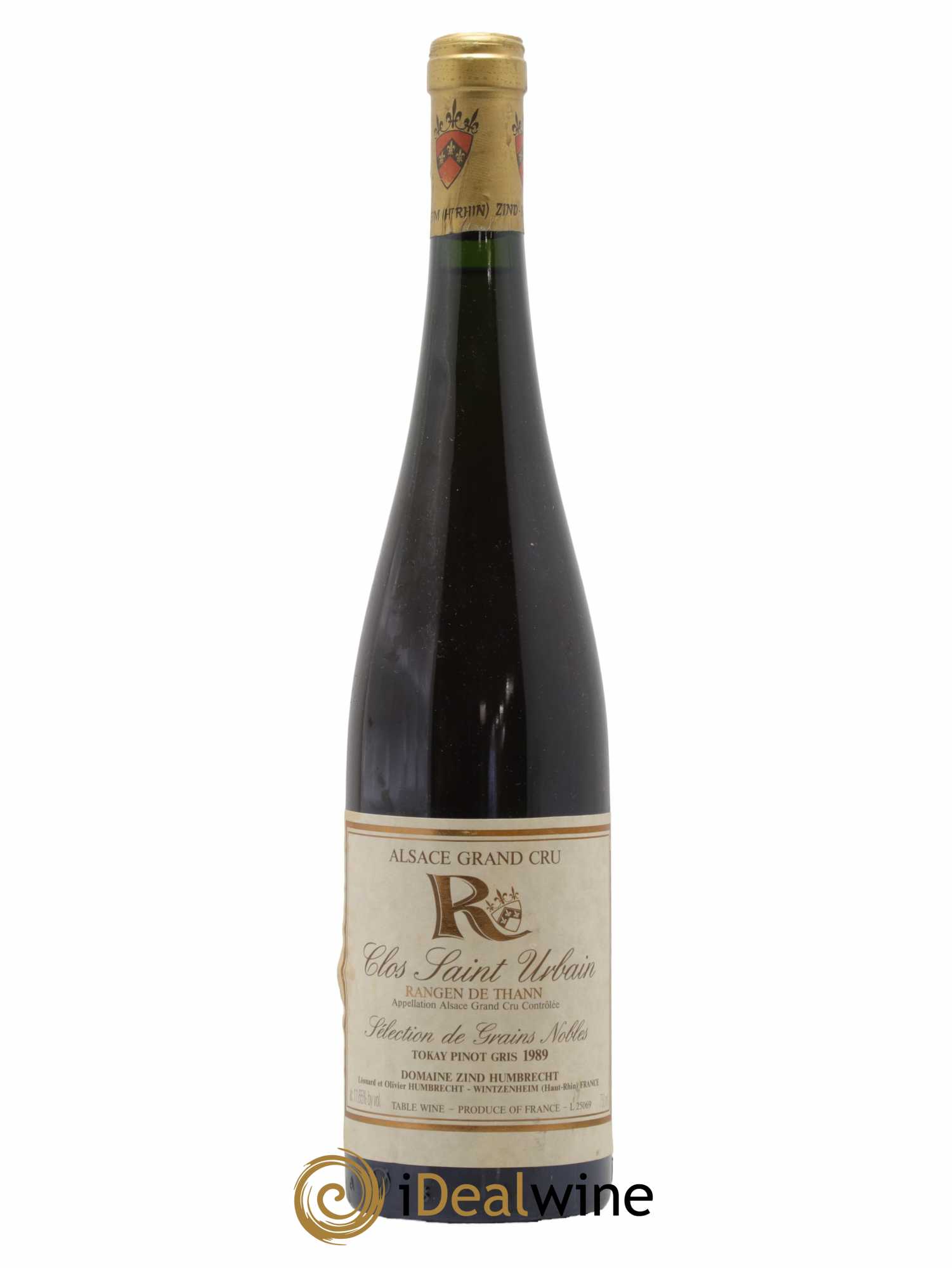 Alsace Pinot Gris Sélection de Grains Nobles Grand Cru Rangen de Thann Clos Saint-Urbain Zind-Humbrecht (Domaine) 1989 - Lotto di 1 bottiglia - 0