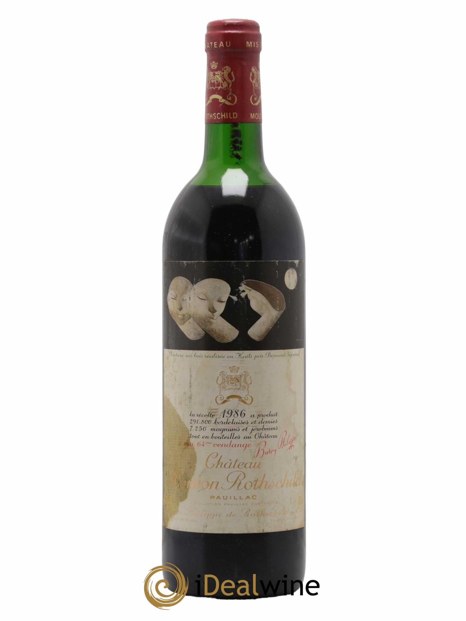Château Mouton Rothschild 1er Grand Cru Classé 1986 - Lot de 1 bouteille - 0
