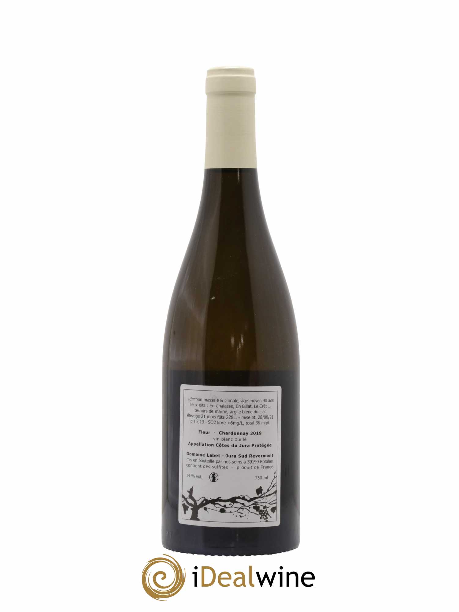 Côtes du Jura Chardonnay Fleur Romain - Julien  - Charline Labet  2019 - Lot de 1 bouteille - 1