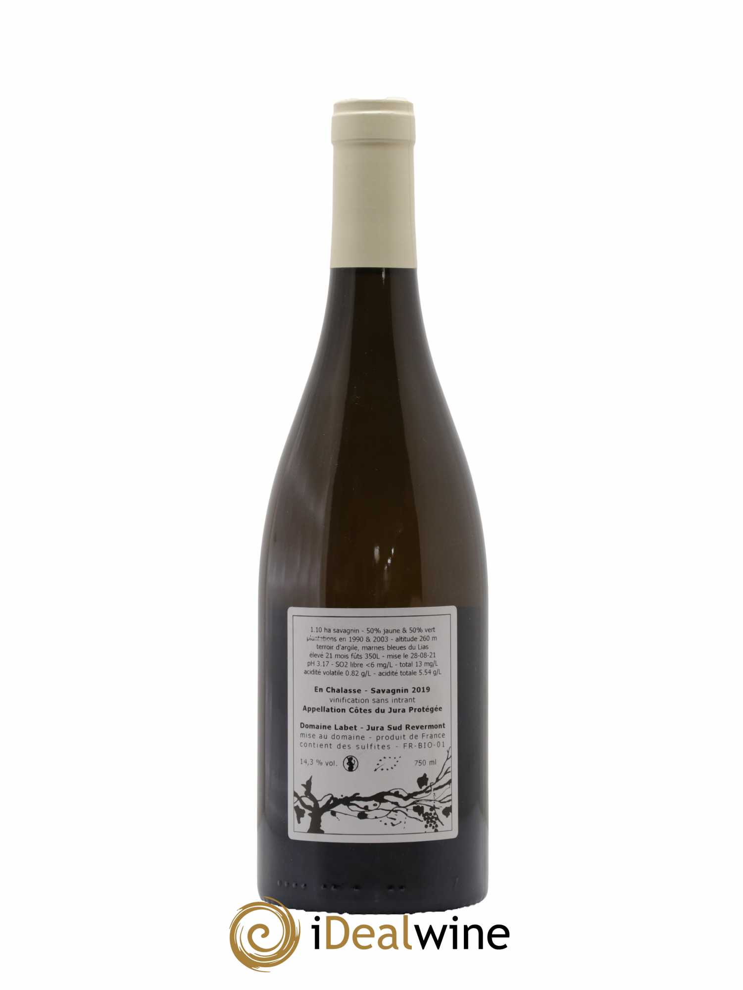 Côtes du Jura Fleur de Savagnin En Chalasse Romain - Julien - Charline Labet 2019 - Lot de 1 bouteille - 1
