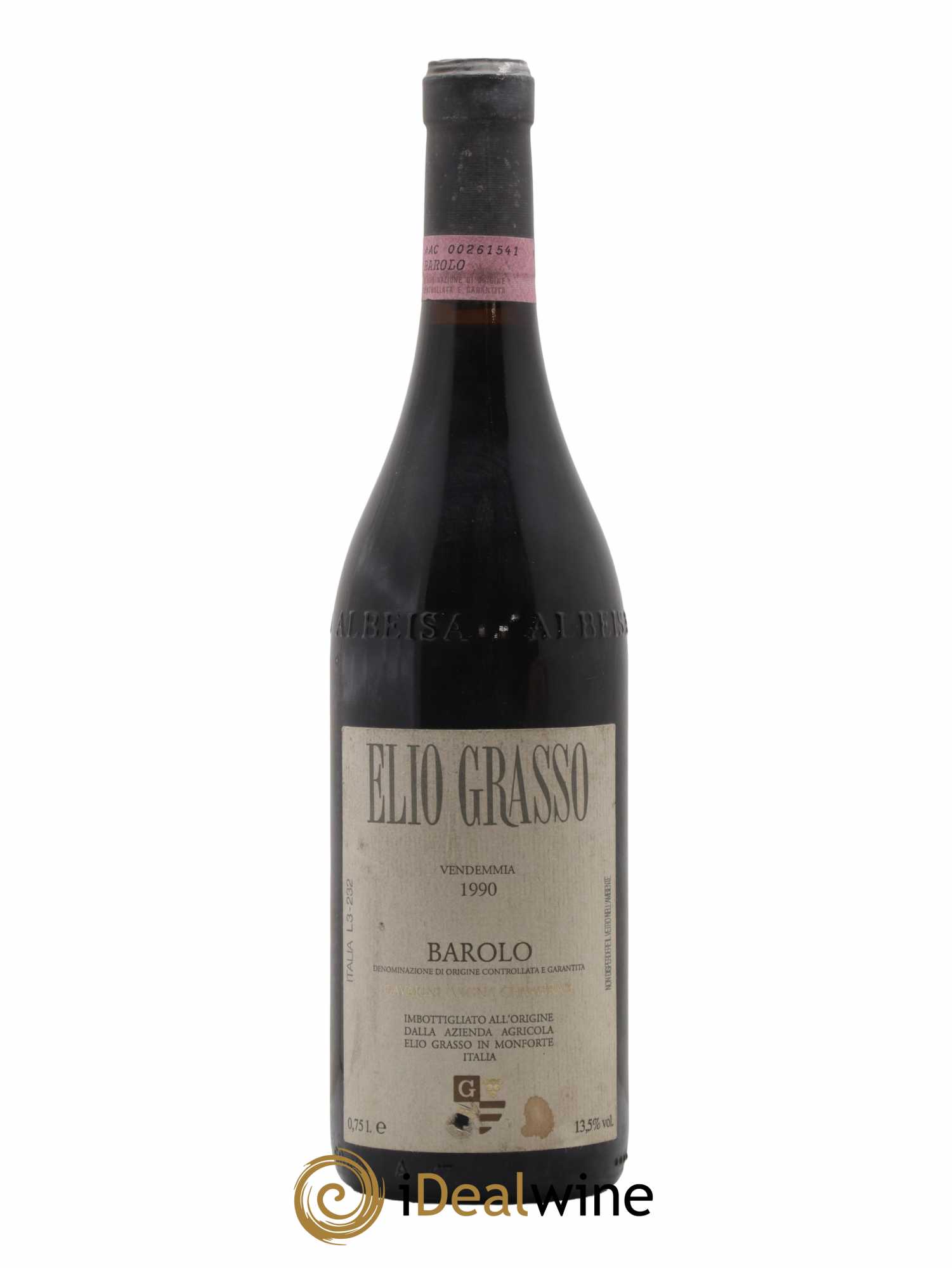 Barolo Elio Grasso 1990 - Lot de 1 bouteille - 0