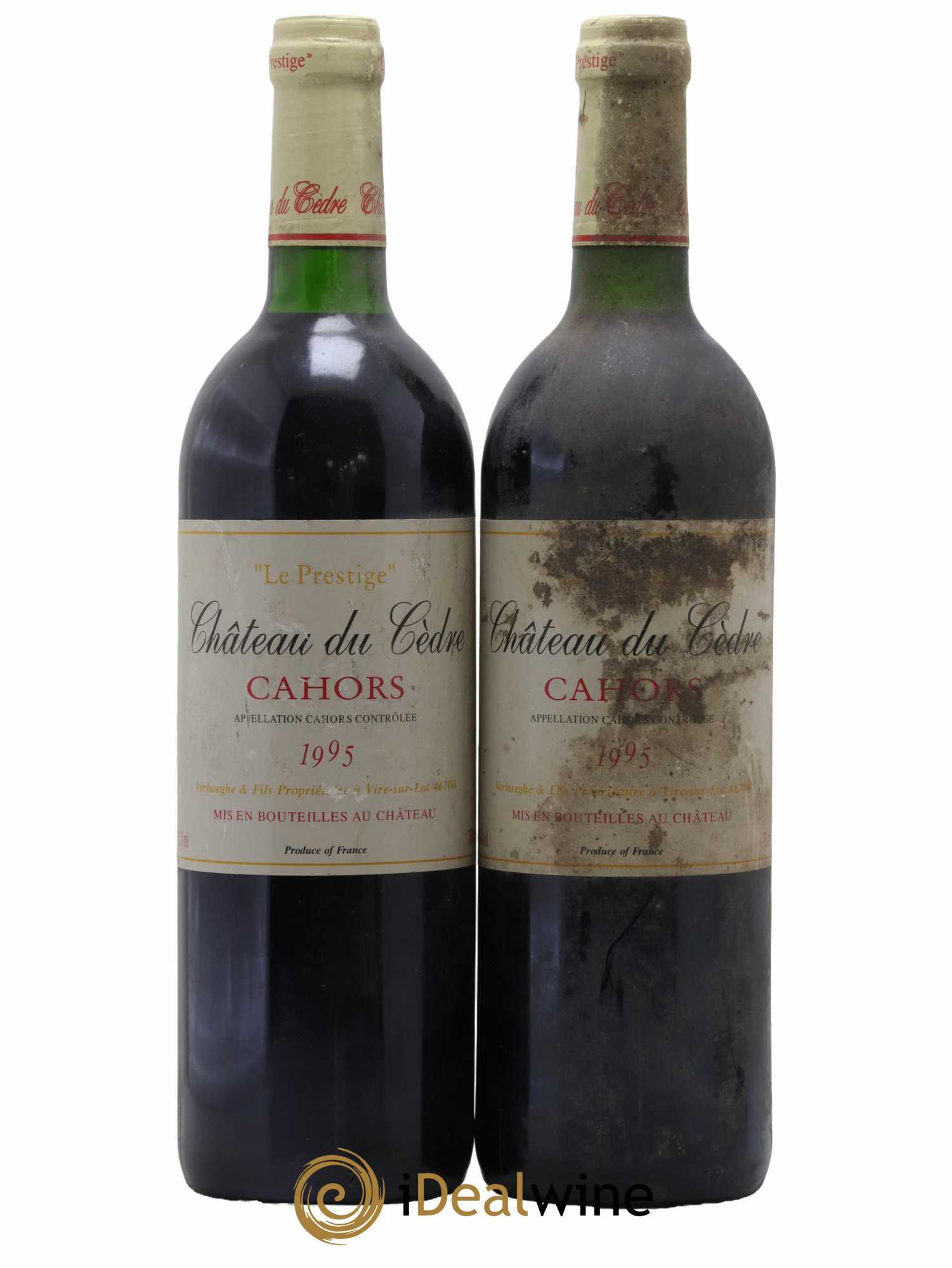 Cahors Le Prestige Château du Cèdre 1995 - Lot de 2 bouteilles - 0
