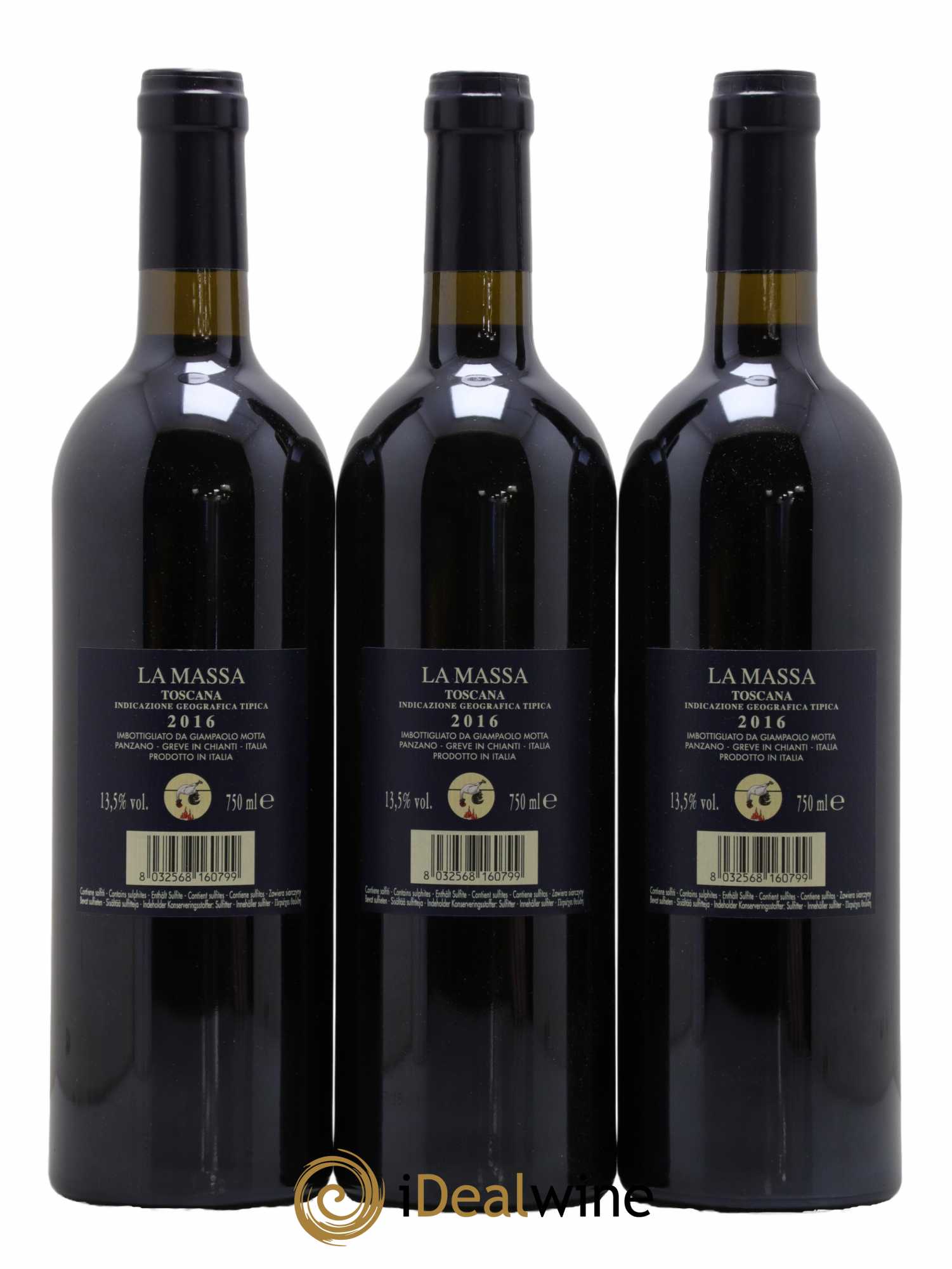 Toscana IGT La Massa Giorgio Primo 2016 - Lot de 3 bouteilles - 1