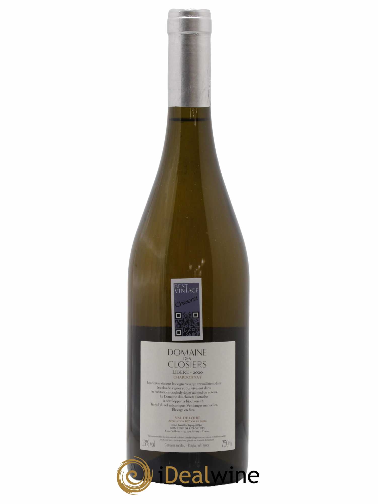 Val de Loire Libere Domaine des Closiers 2020 - Lot de 1 bouteille - 1