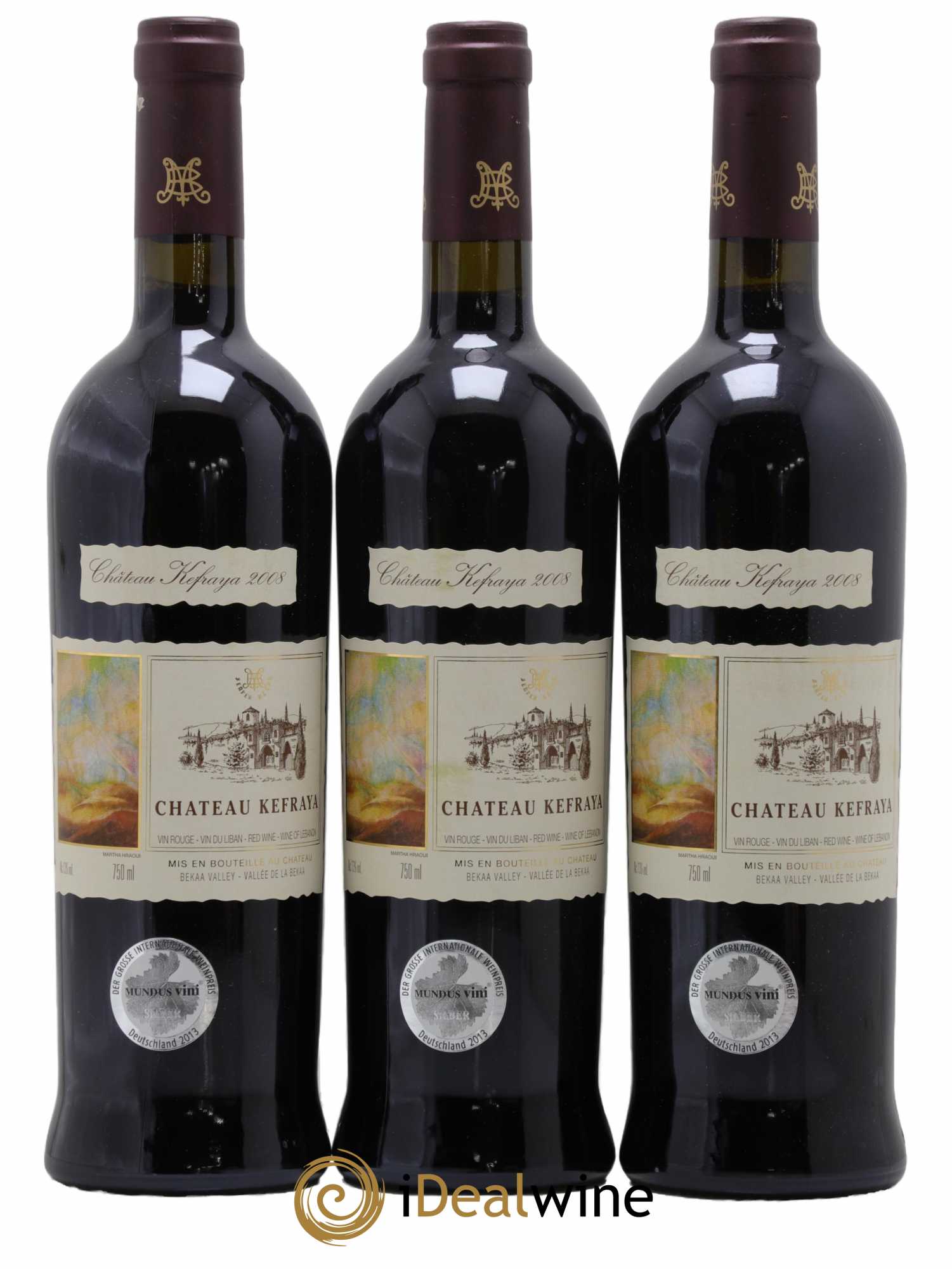 Vallée de la Békaa Château Kefraya Michel de Bustros 2008 - Lot de 3 bouteilles - 0