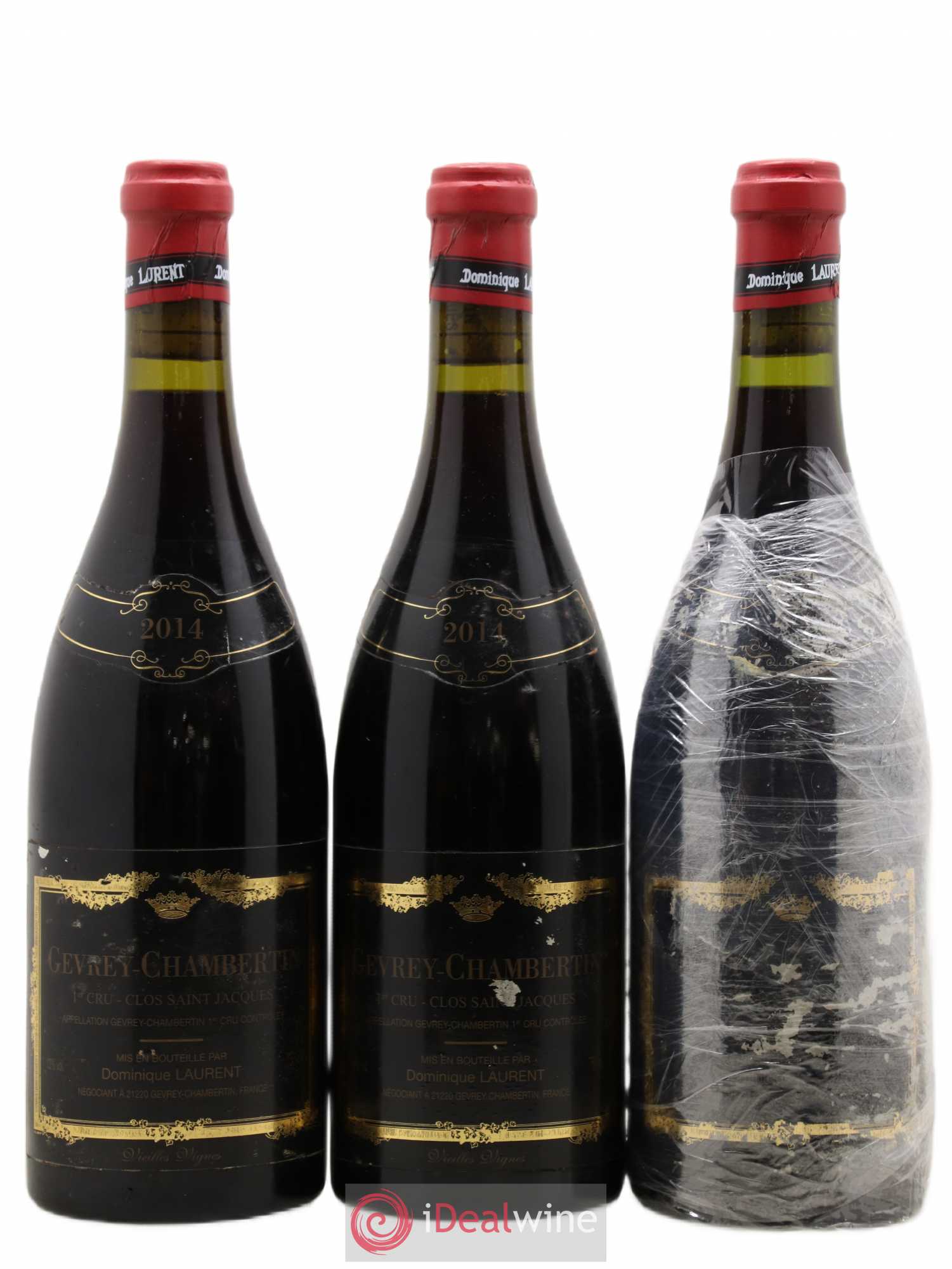 Gevrey-Chambertin 1er Cru Clos Saint Jacques Vieilles Vignes Dominique Laurent 2014 - Lot de 3 bouteilles - 0