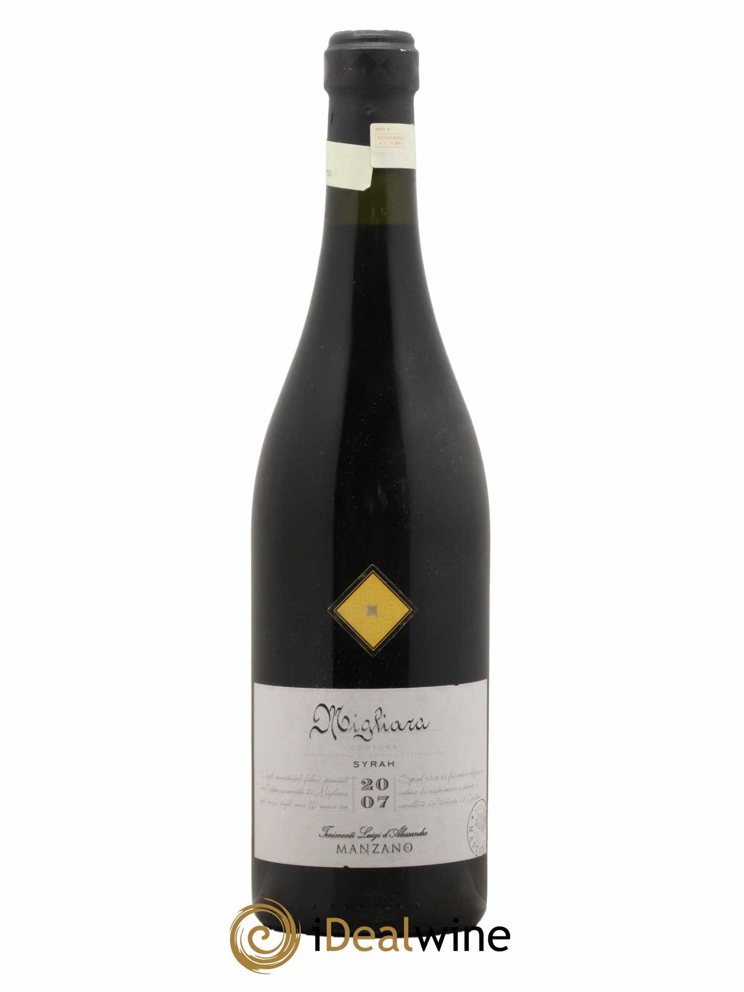 Italie DOC Cortona - Migliara Syrah Tenuta Luigi d'Alessandro Manzano 2007 - Lot de 1 bouteille - 0