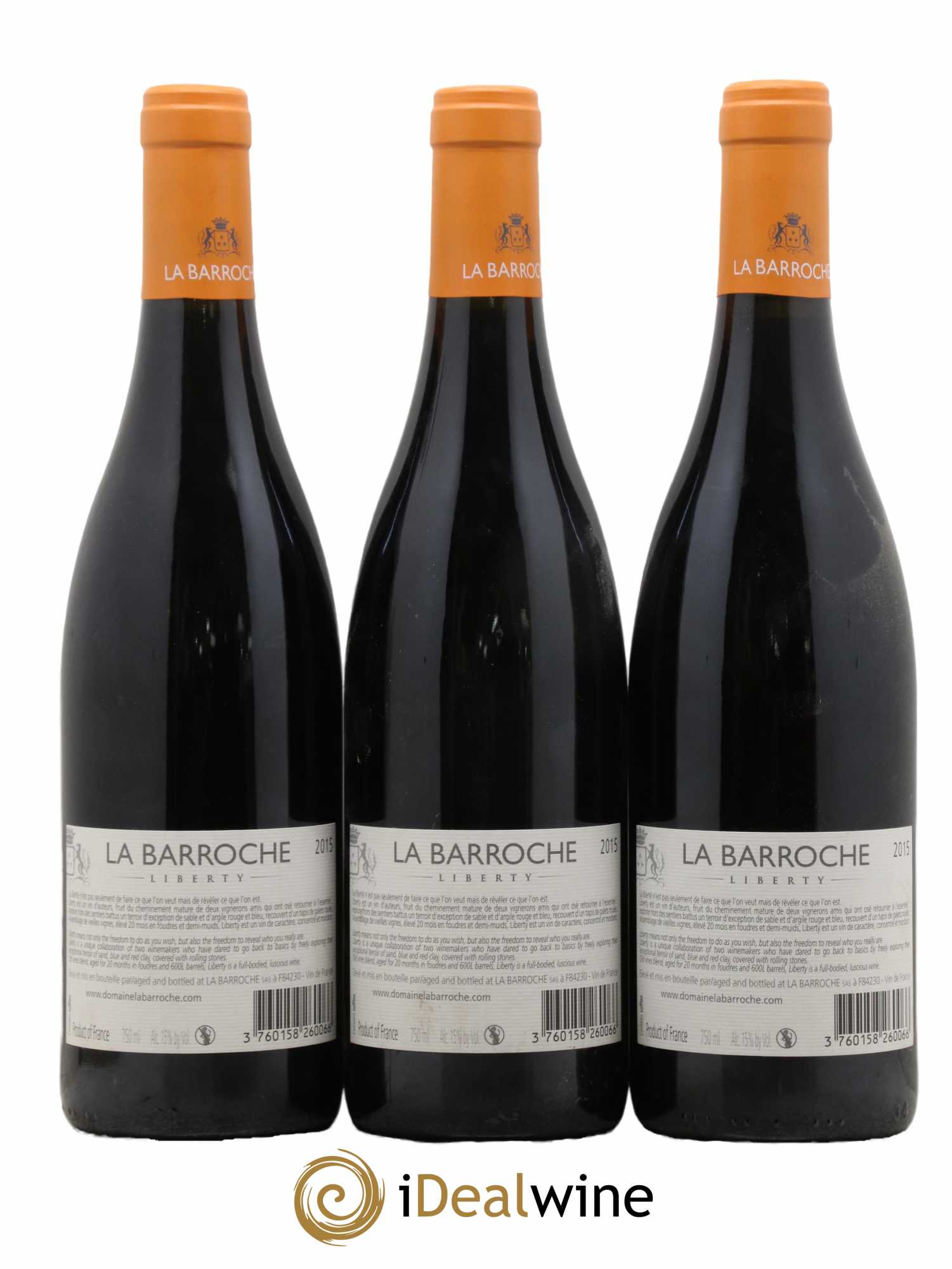Vin de France Domaine La Barroche Liberty Domaine La Barroche 2015 - Lot of 6 bottles - 4