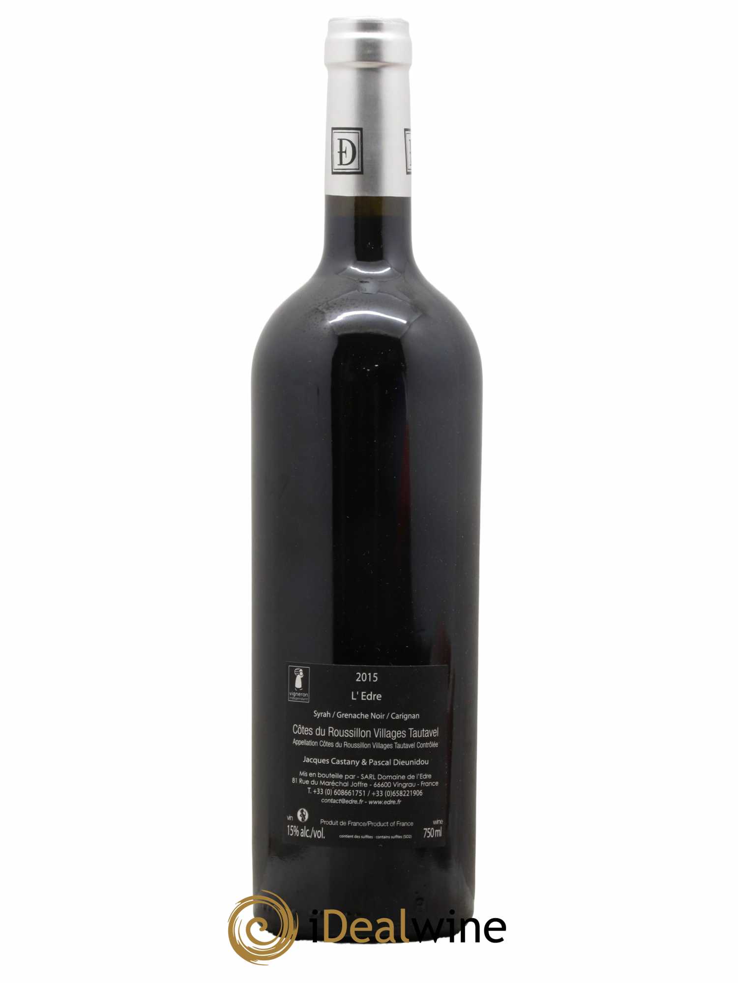 Côtes du Roussillon Tautavel Domaine de l'Edre l'Edre 2015 - Lot de 1 bouteille - 1