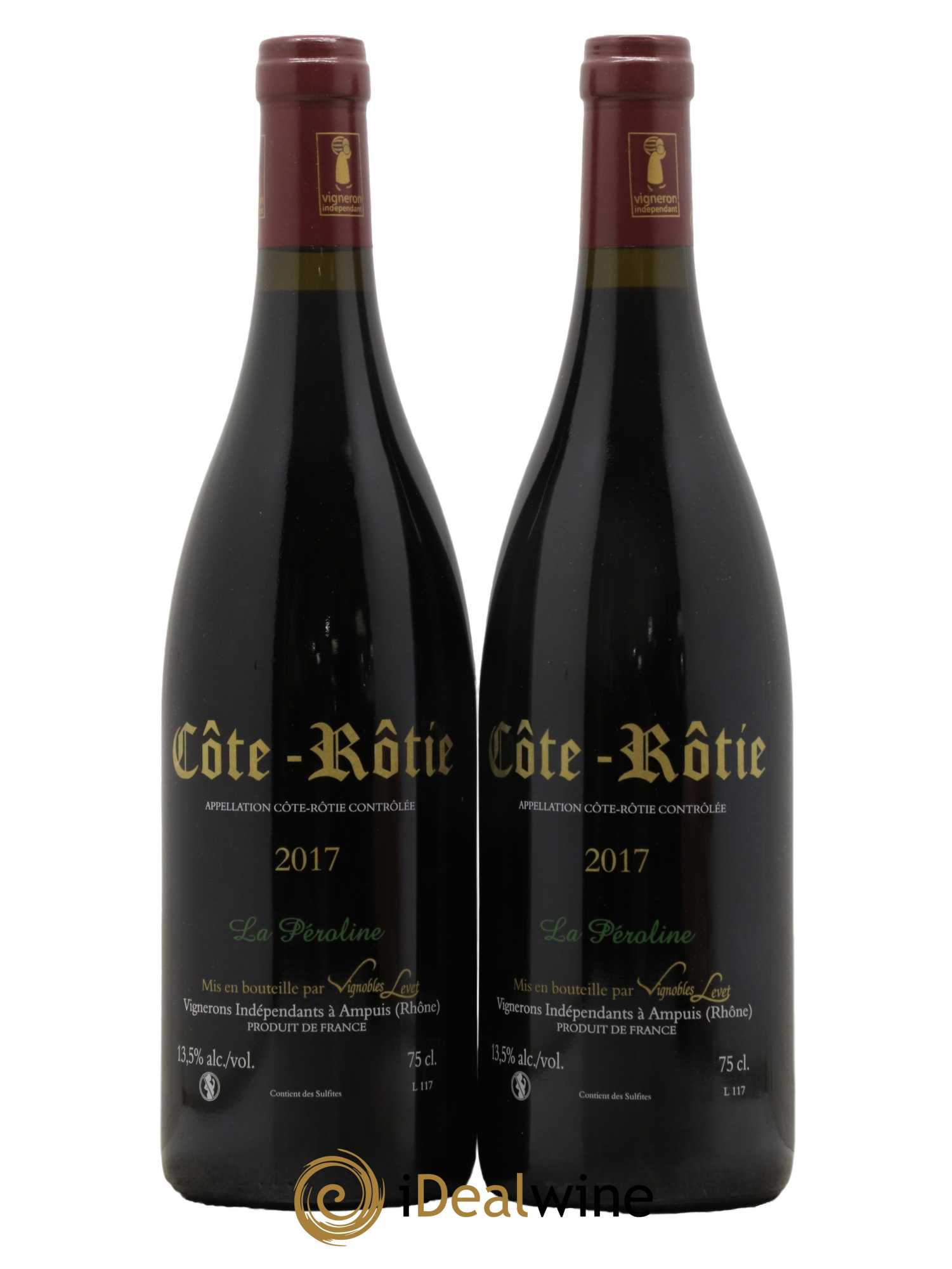 Côte-Rôtie La Péroline Vignobles Levet 2017 - Lot de 2 bouteilles - 1