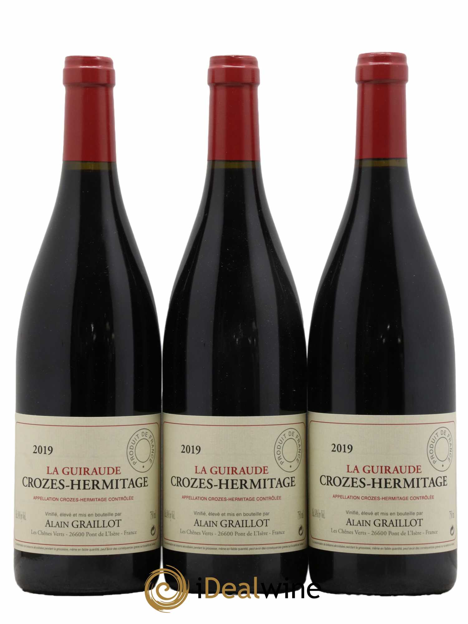 Crozes-Hermitage La Guiraude Domaine Graillot 2019 - Lot de 3 bouteilles - 0