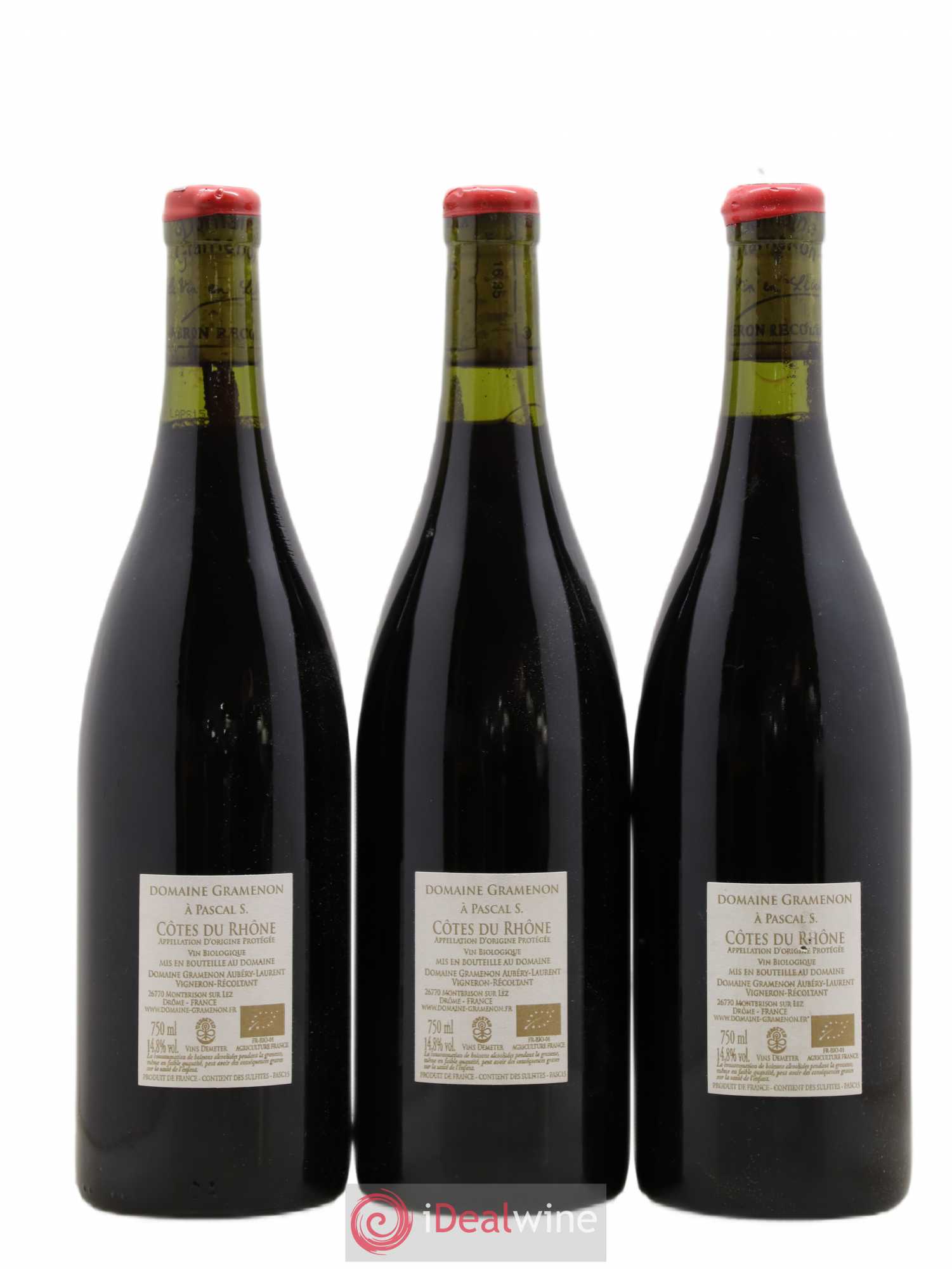 Côtes-du-Rhône A Pascal S. Gramenon (Domaine) 2015 - Lot de 3 bouteilles - 1