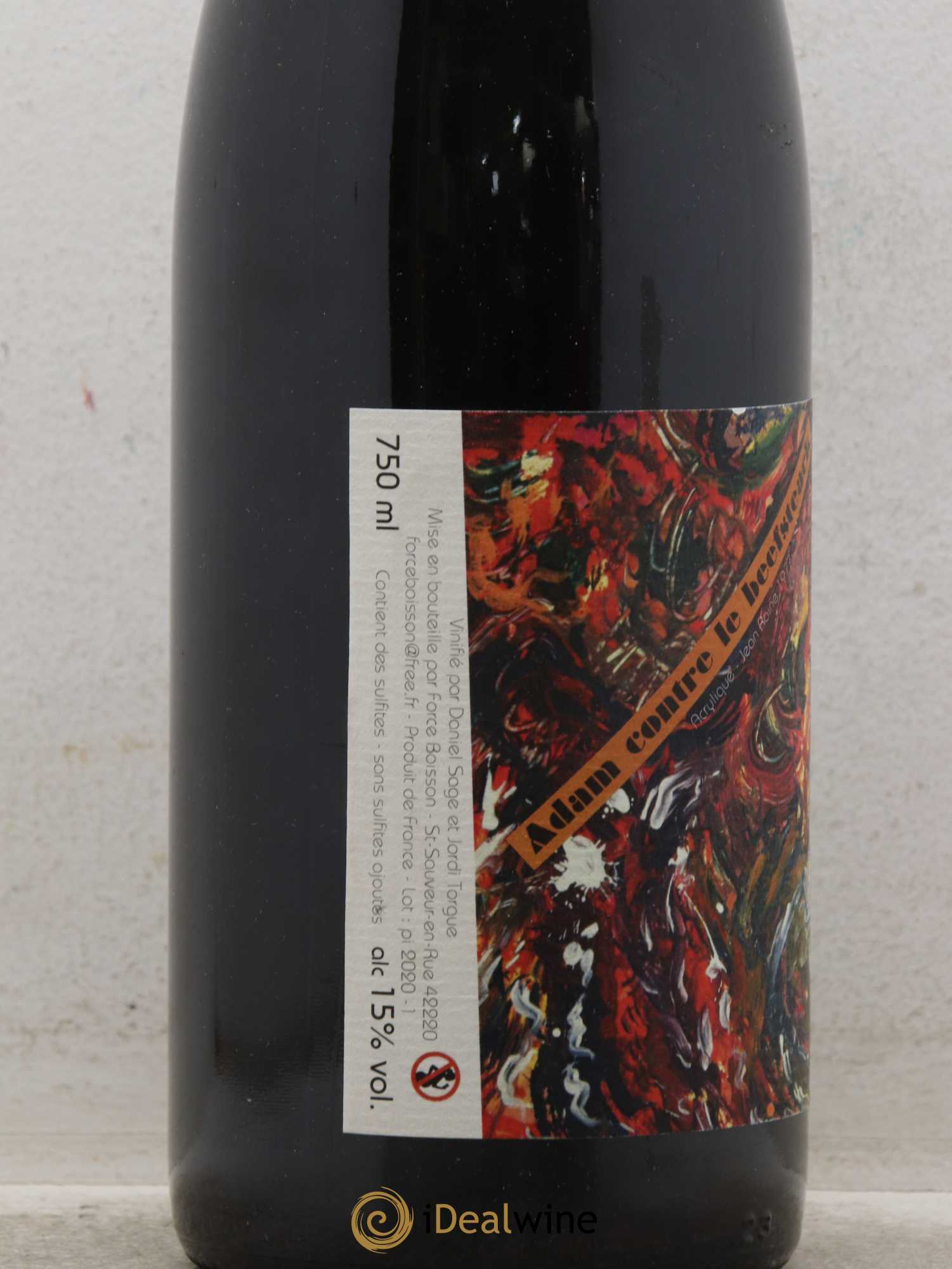 Vin de France Adam Contre le Beefsteak Daniel Sage 2019 - Lot de 1 bouteille - 1