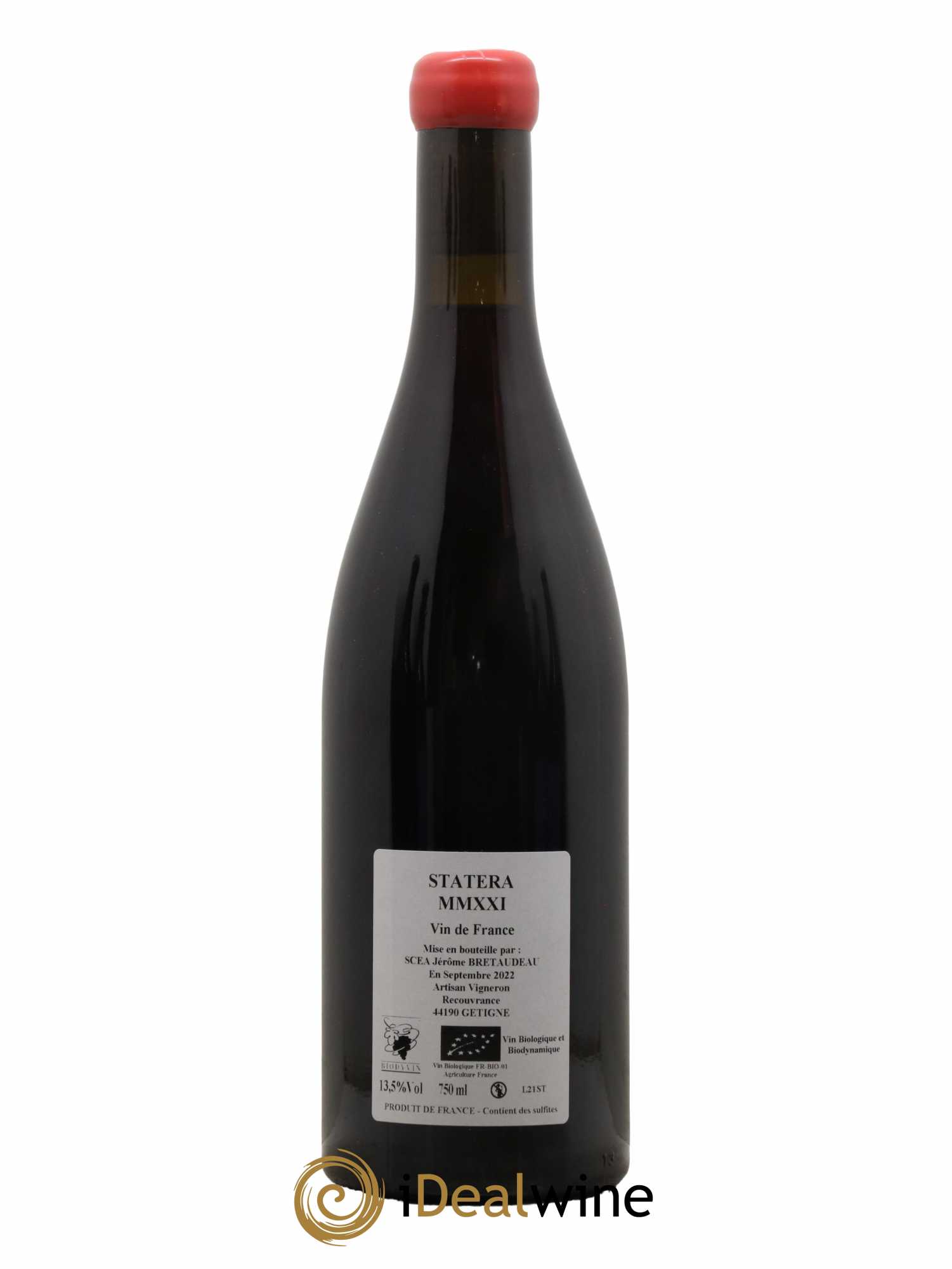 Vin de France Statera Jérôme Bretaudeau - Domaine de Bellevue 2021 - Lot de 1 bouteille - 1